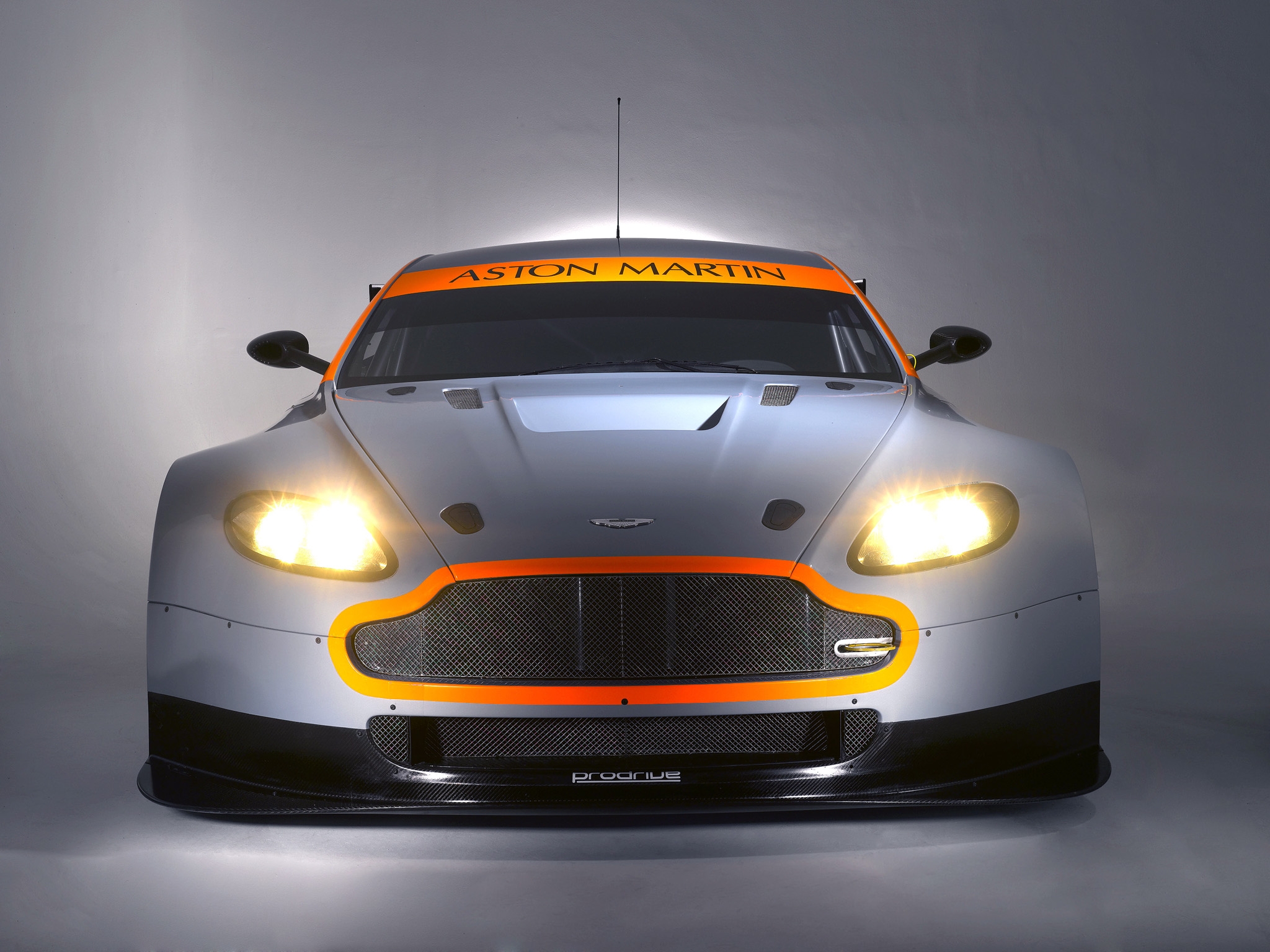 Free download wallpaper Cars, Style, 2008, V8, Vantage, Auto, Aston Martin, Front View, Grey on your PC desktop