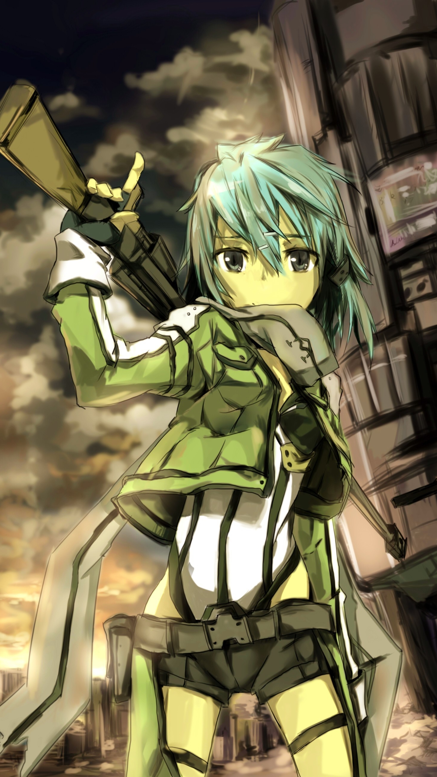 Download mobile wallpaper Anime, Sword Art Online, Sword Art Online Ii, Sinon (Sword Art Online) for free.