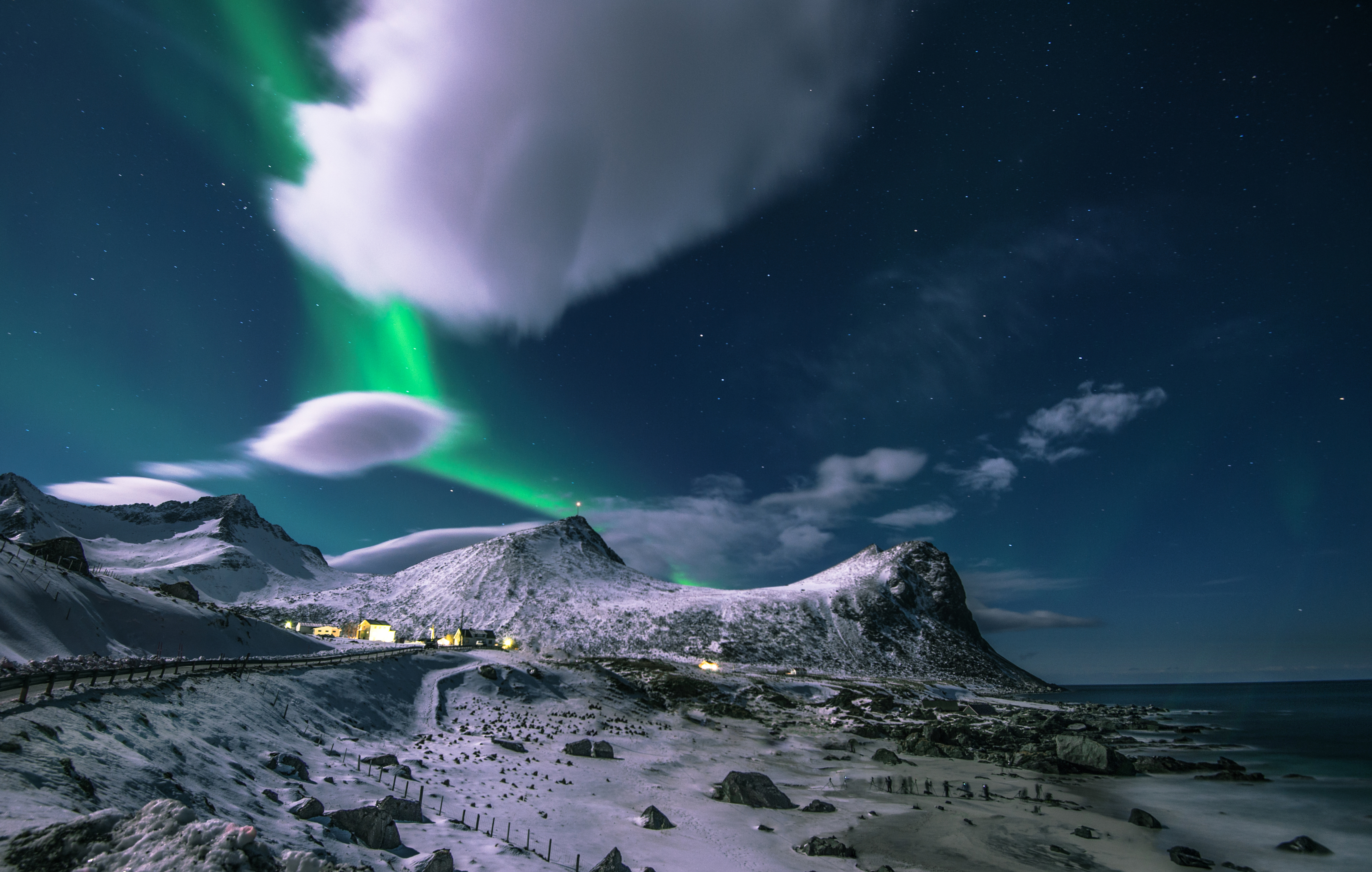 675749 télécharger l'image aurore boréale, norvège, terre/nature, îles lofoten - fonds d'écran et économiseurs d'écran gratuits
