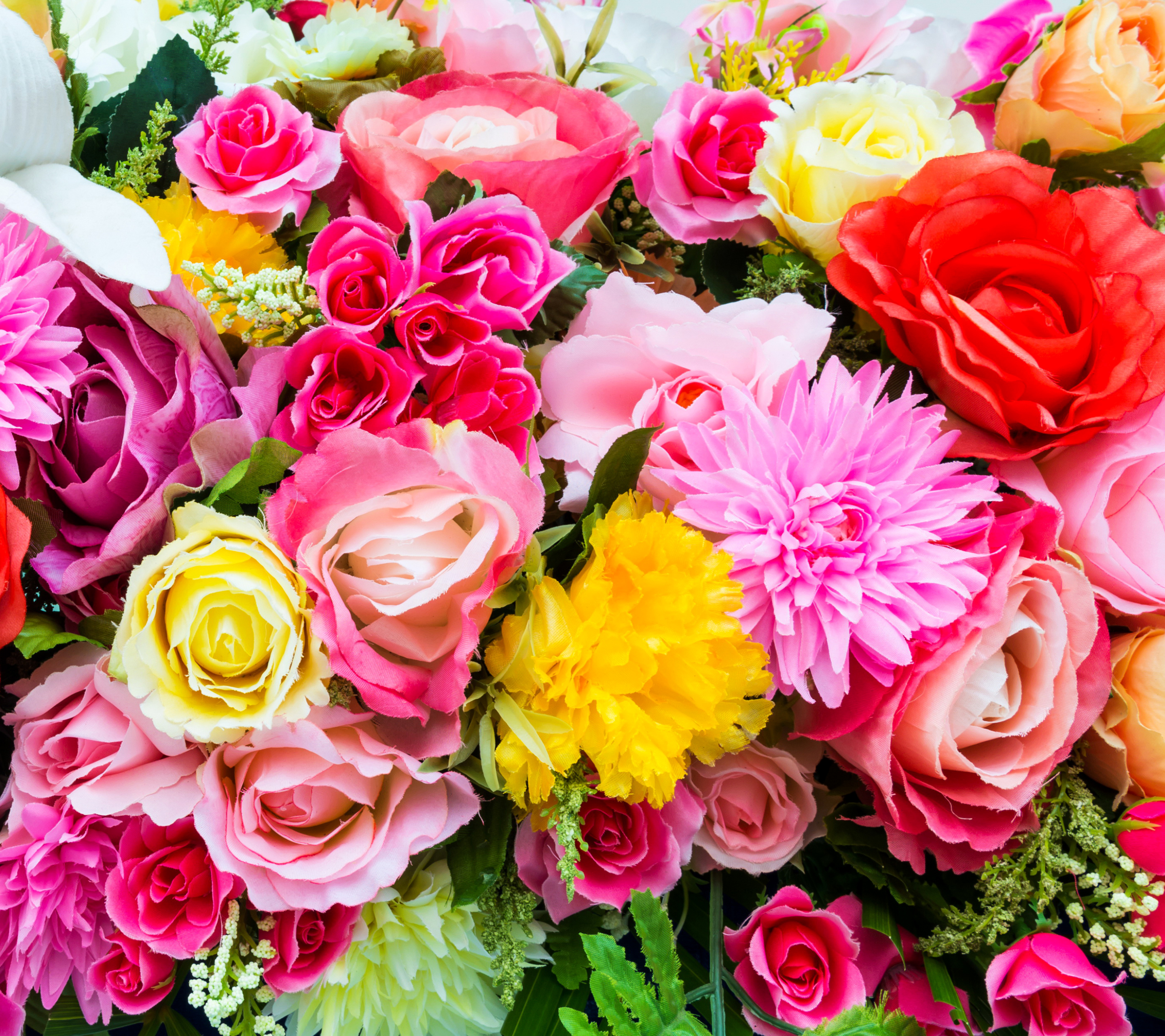 Téléchargez gratuitement l'image Rose, Fleur, Couleurs, Coloré, Lis, Lys, Dahlia, Fleur Jaune, Fleur Mauve, Fleur Rouge, Construction Humaine sur le bureau de votre PC