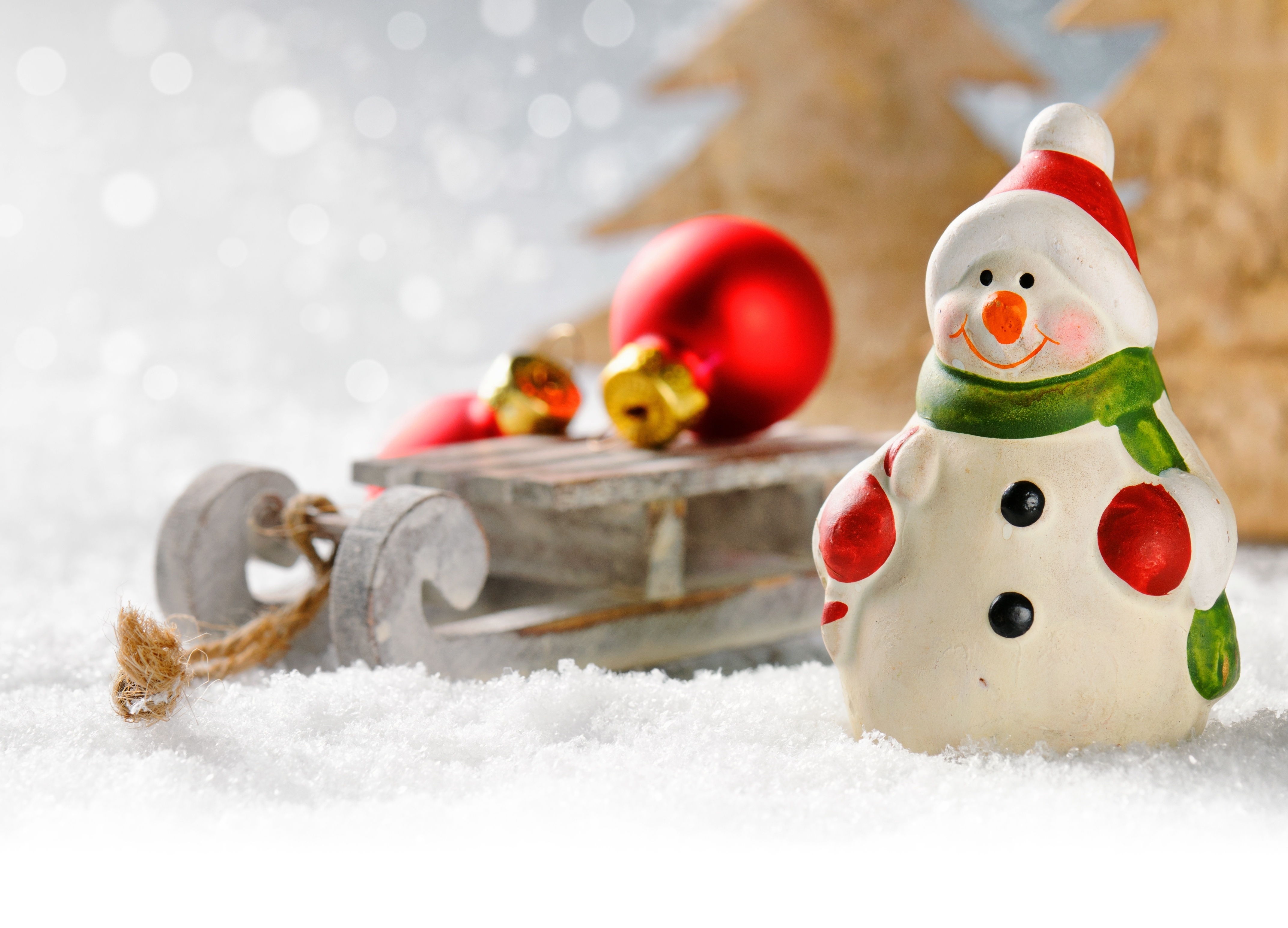 Laden Sie das Feiertage, Weihnachten, Schneemann, Weihnachtsschmuck-Bild kostenlos auf Ihren PC-Desktop herunter