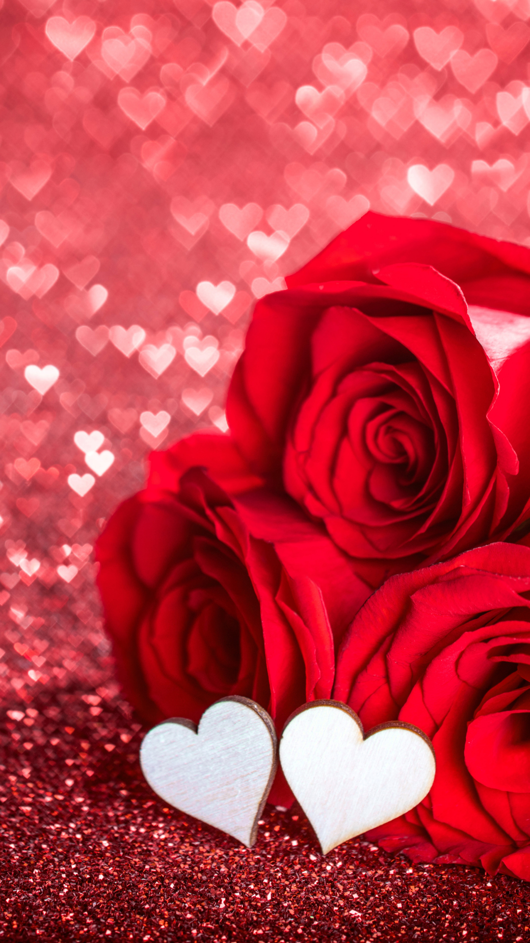 Descarga gratuita de fondo de pantalla para móvil de Rosa, Amor, Día De San Valentín, Flor, Día Festivo, Bokeh, Rosa Roja, Romántico, Parejas, Flor Roja, En Forma De Corazón, En Forma De Corazon.