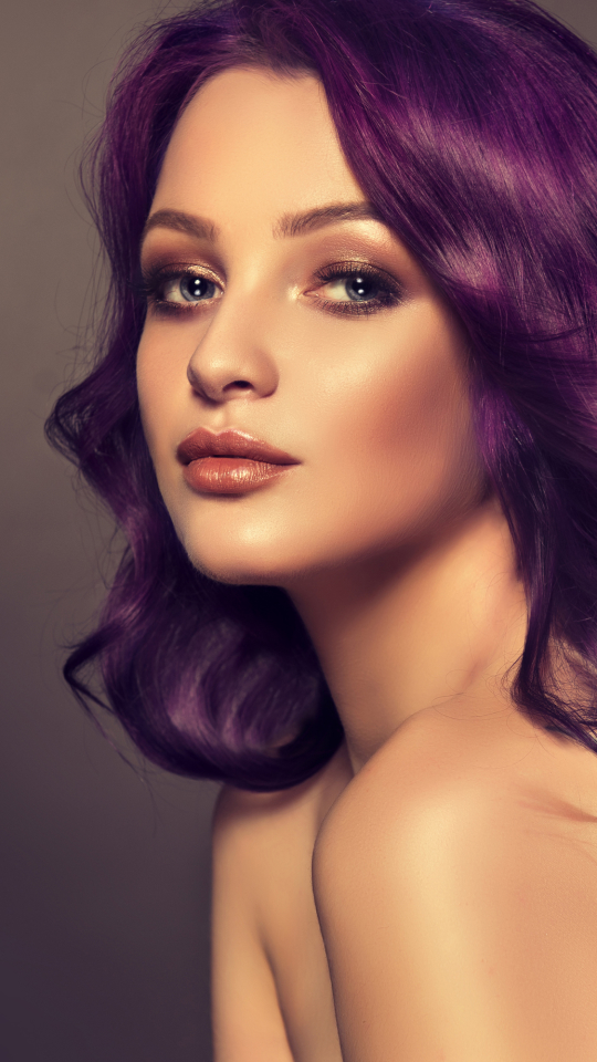 Baixar papel de parede para celular de Cabelo, Mulheres, Cabelo Roxo gratuito.