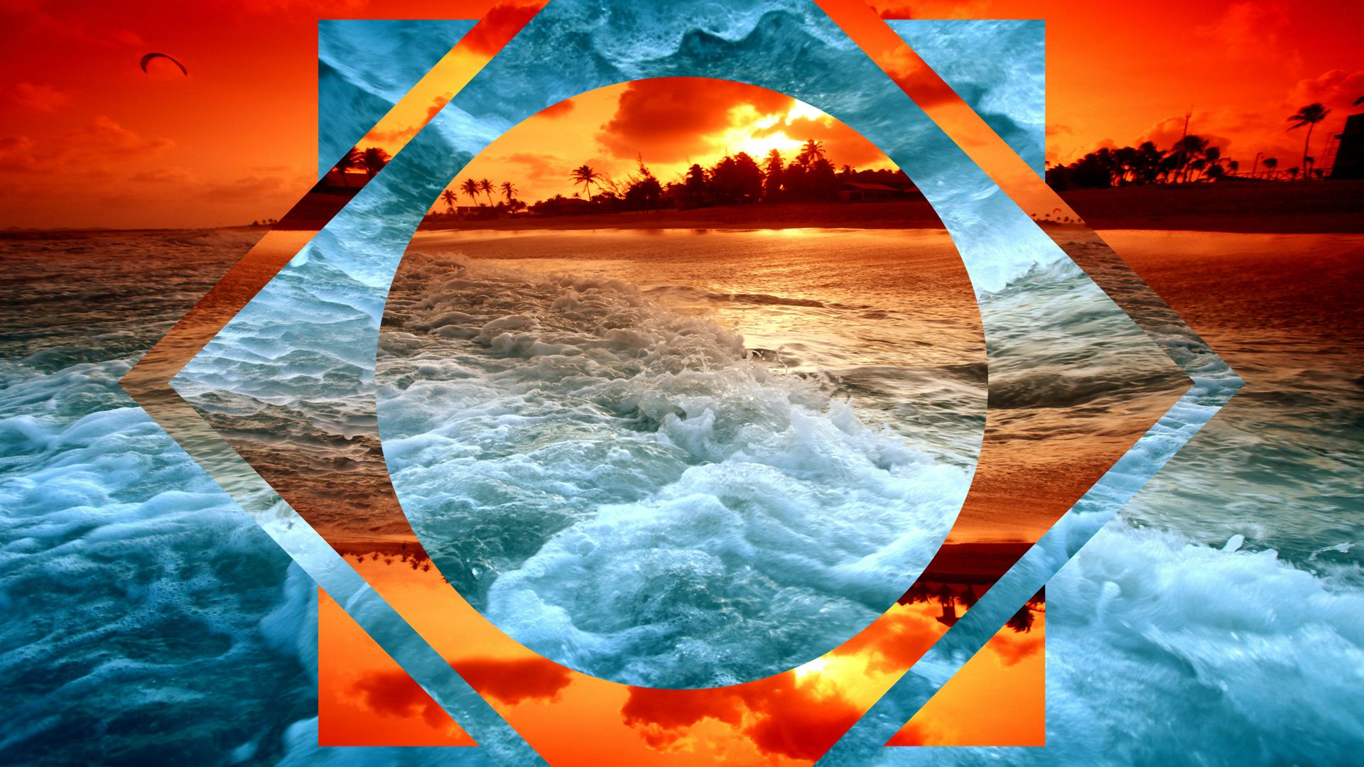 Free download wallpaper Landscape, Beach, Artistic, Polyscape on your PC desktop