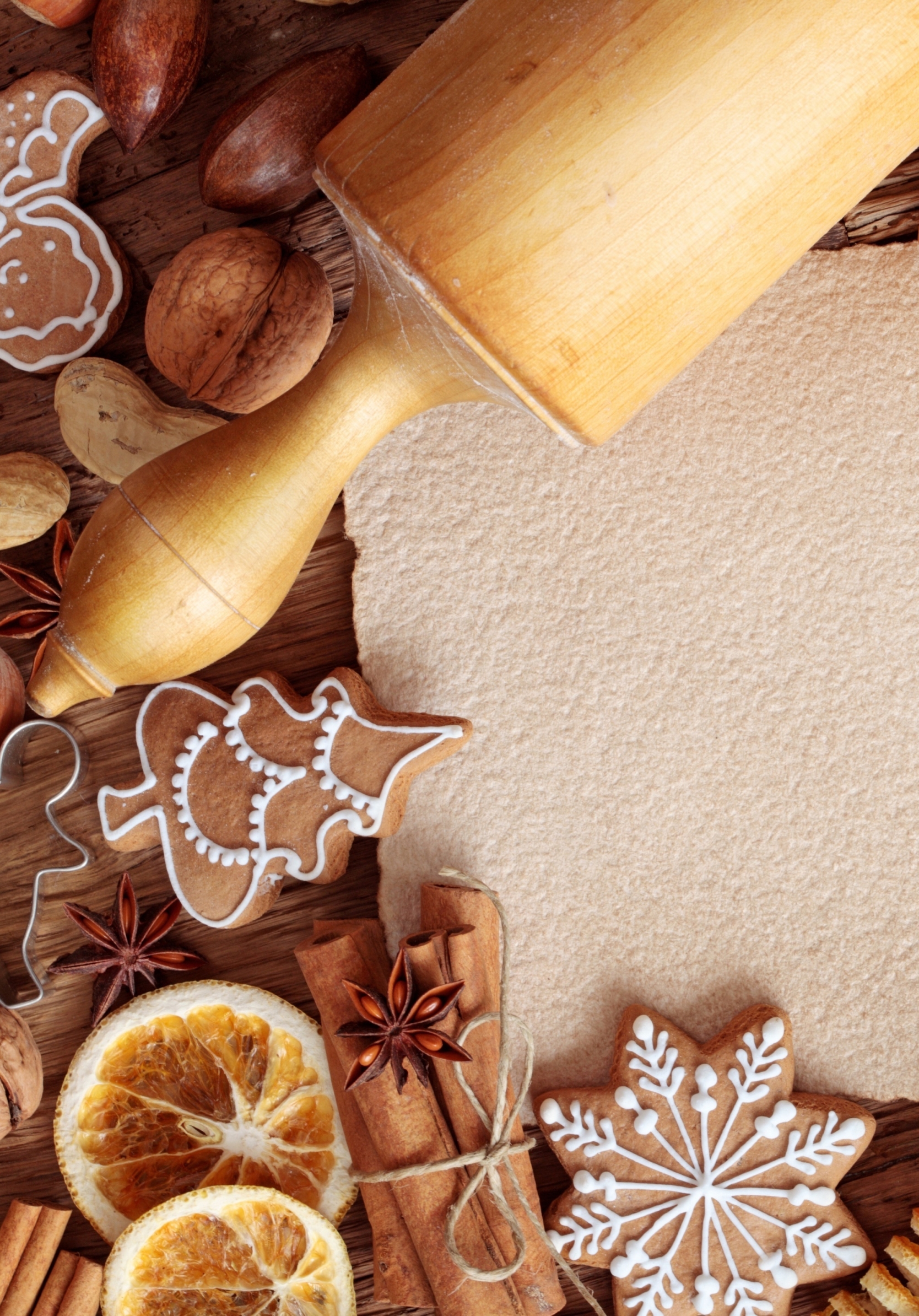 Download mobile wallpaper Food, Cinnamon, Christmas, Holiday, Sweets, Gingerbread, Cookie for free.