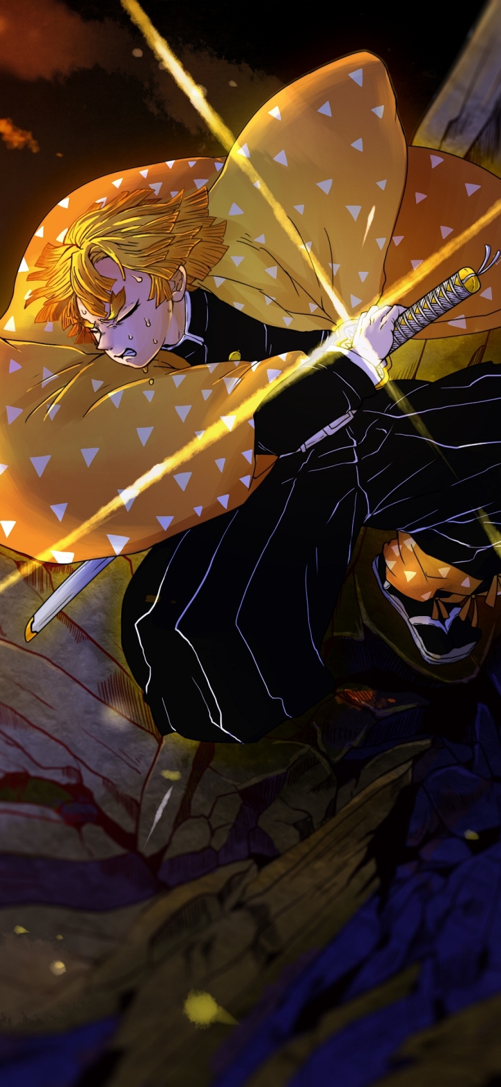 Descarga gratuita de fondo de pantalla para móvil de Animado, Demon Slayer: Kimetsu No Yaiba, Zenitsu Agatsuma.