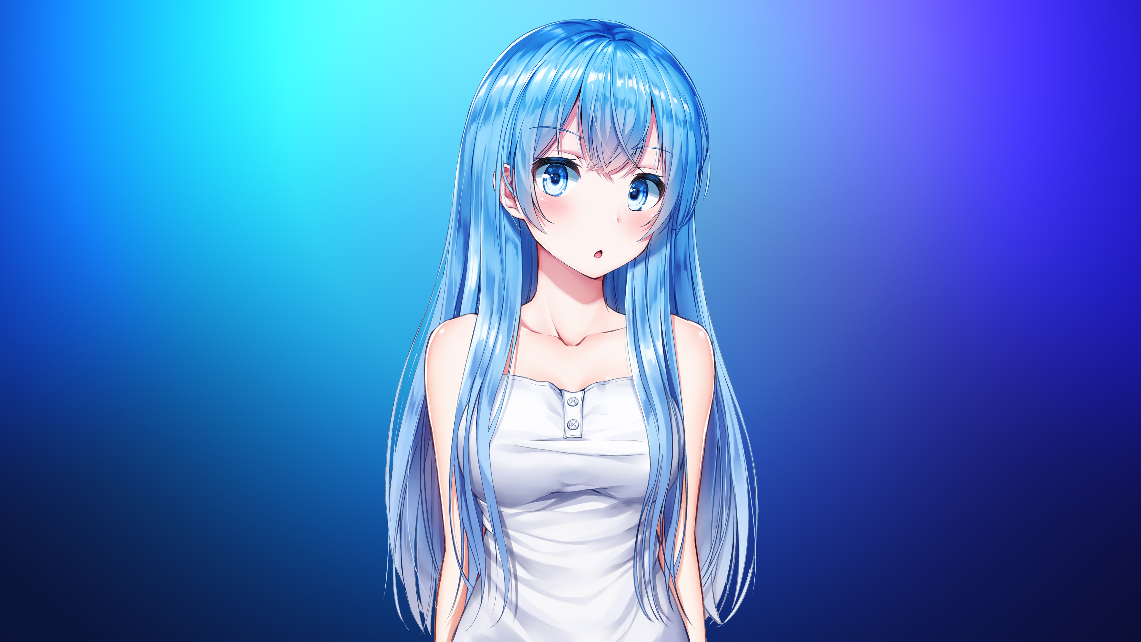 Baixe gratuitamente a imagem Anime, Olhos Azuis, Original, Cabelo Azul, Cabelo Longo na área de trabalho do seu PC