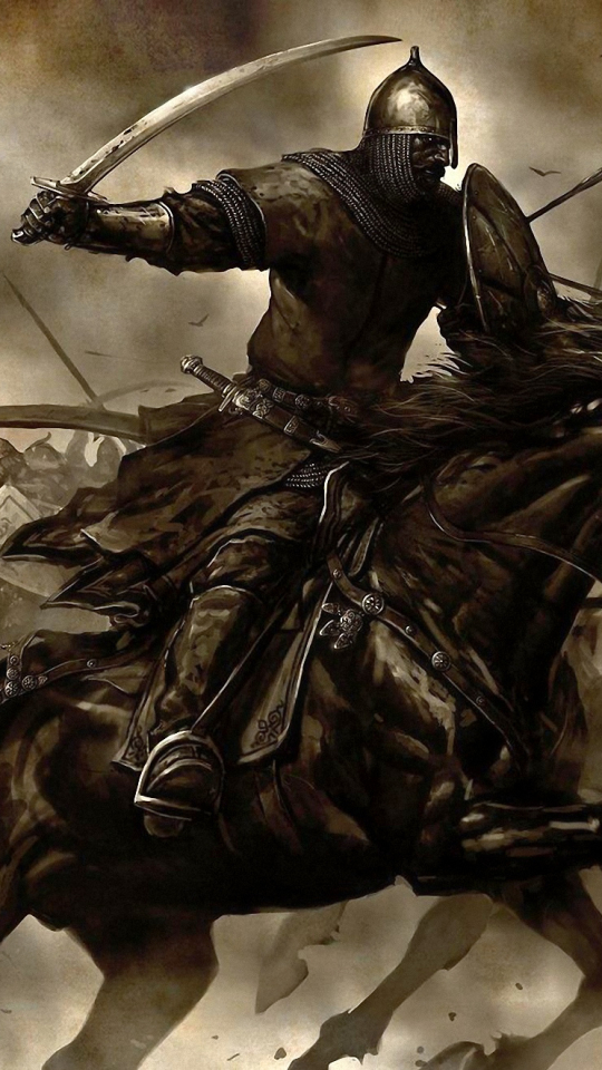 Download mobile wallpaper Warrior, Horse, Battle, Military, Sword, Video Game, Mount & Blade for free.