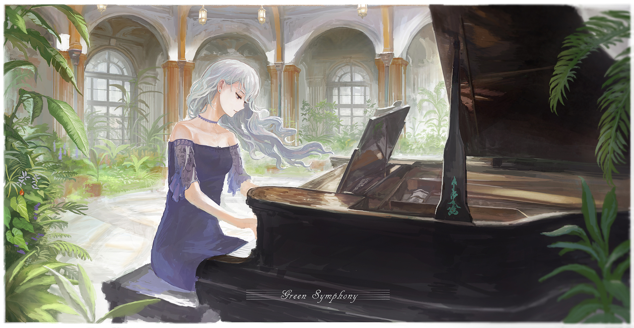 Download mobile wallpaper Music, Anime, Piano for free.