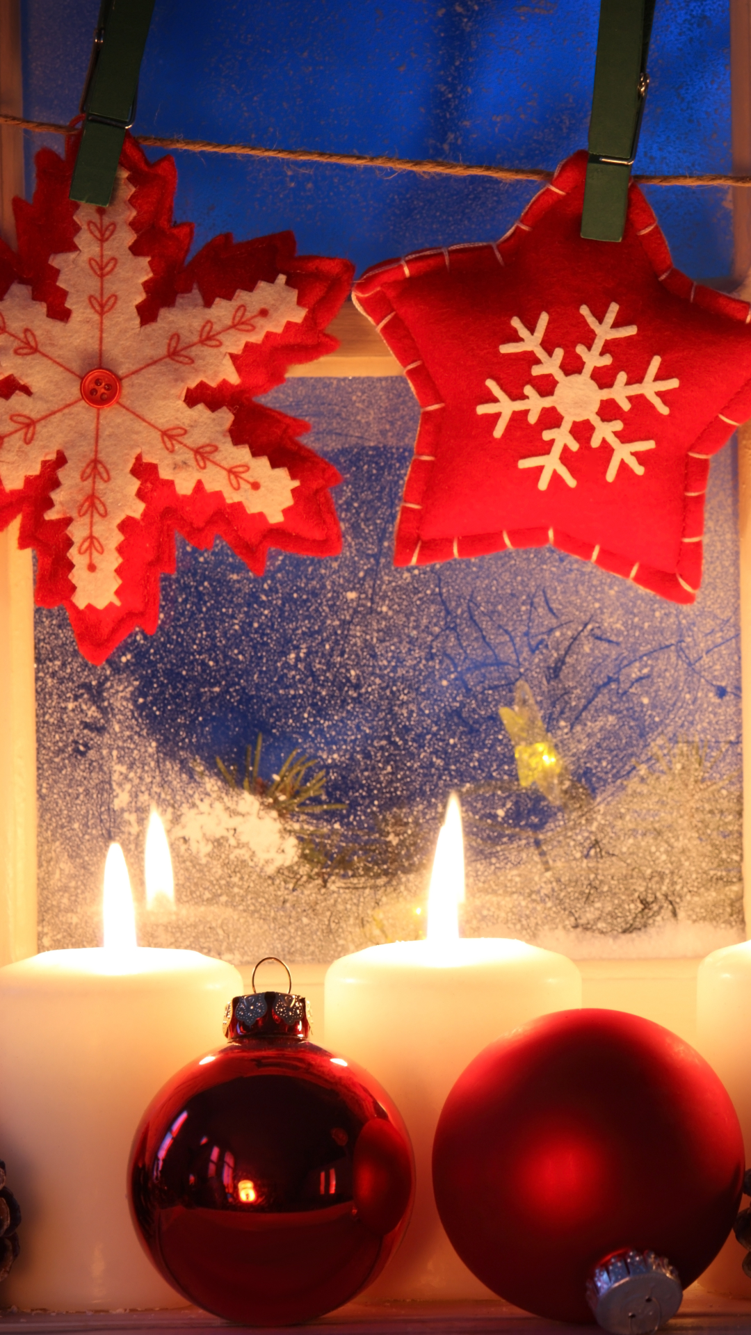 Download mobile wallpaper Christmas, Holiday, Candle, Christmas Ornaments for free.