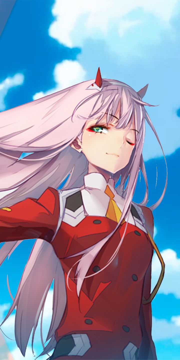 Handy-Wallpaper Animes, Darling In The Franxx, Zero Two (Liebling Im Franxx) kostenlos herunterladen.