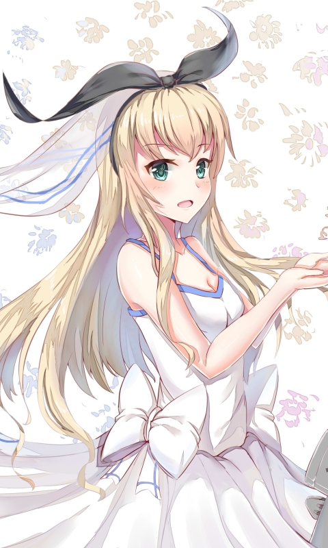 Handy-Wallpaper Blond, Blondinen, Animes, Lange Haare, Kantai Sammlung, Shimakaze (Kancolle) kostenlos herunterladen.