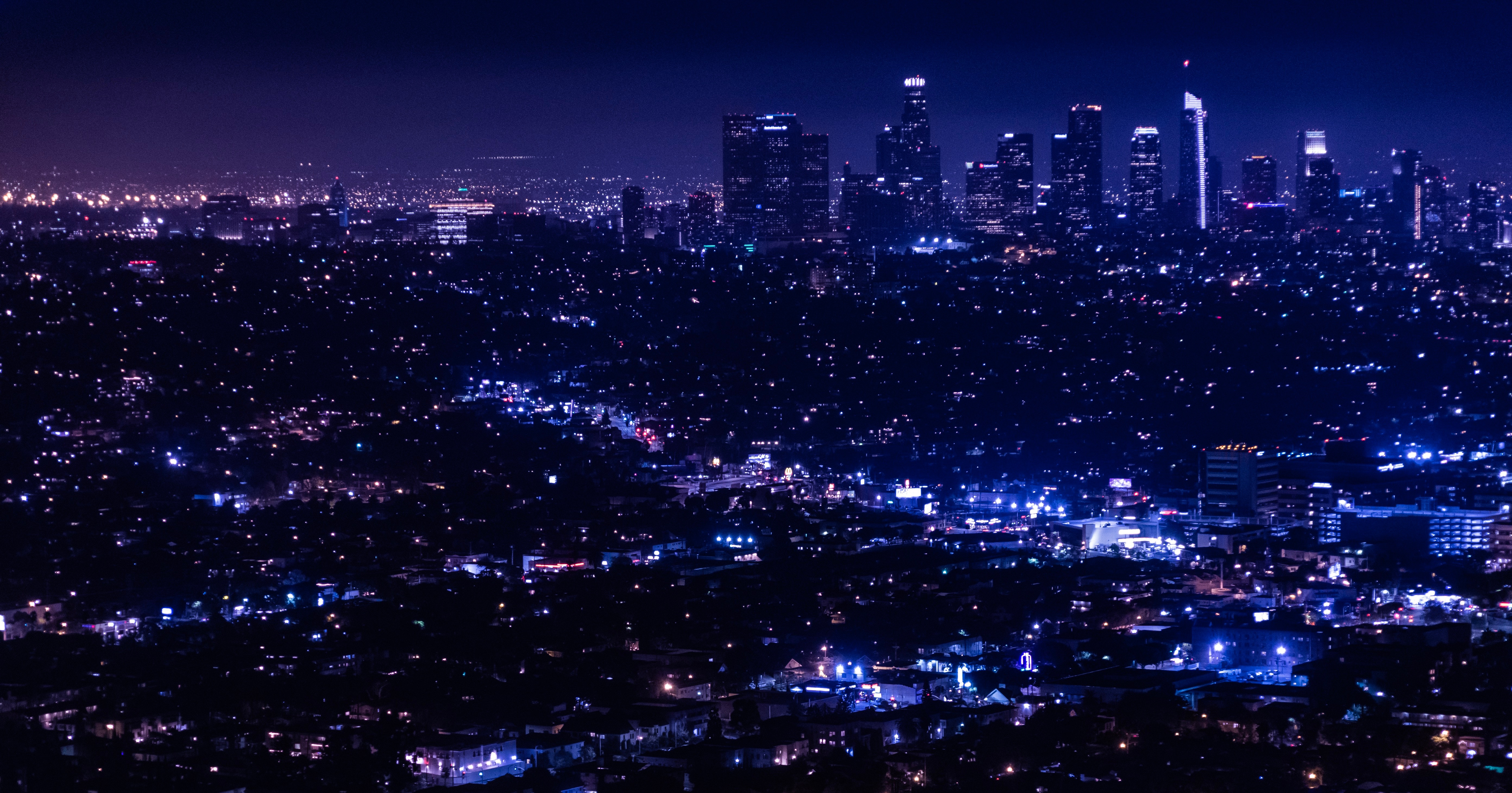 city lights, overview, cities, view from above, night city, review images
