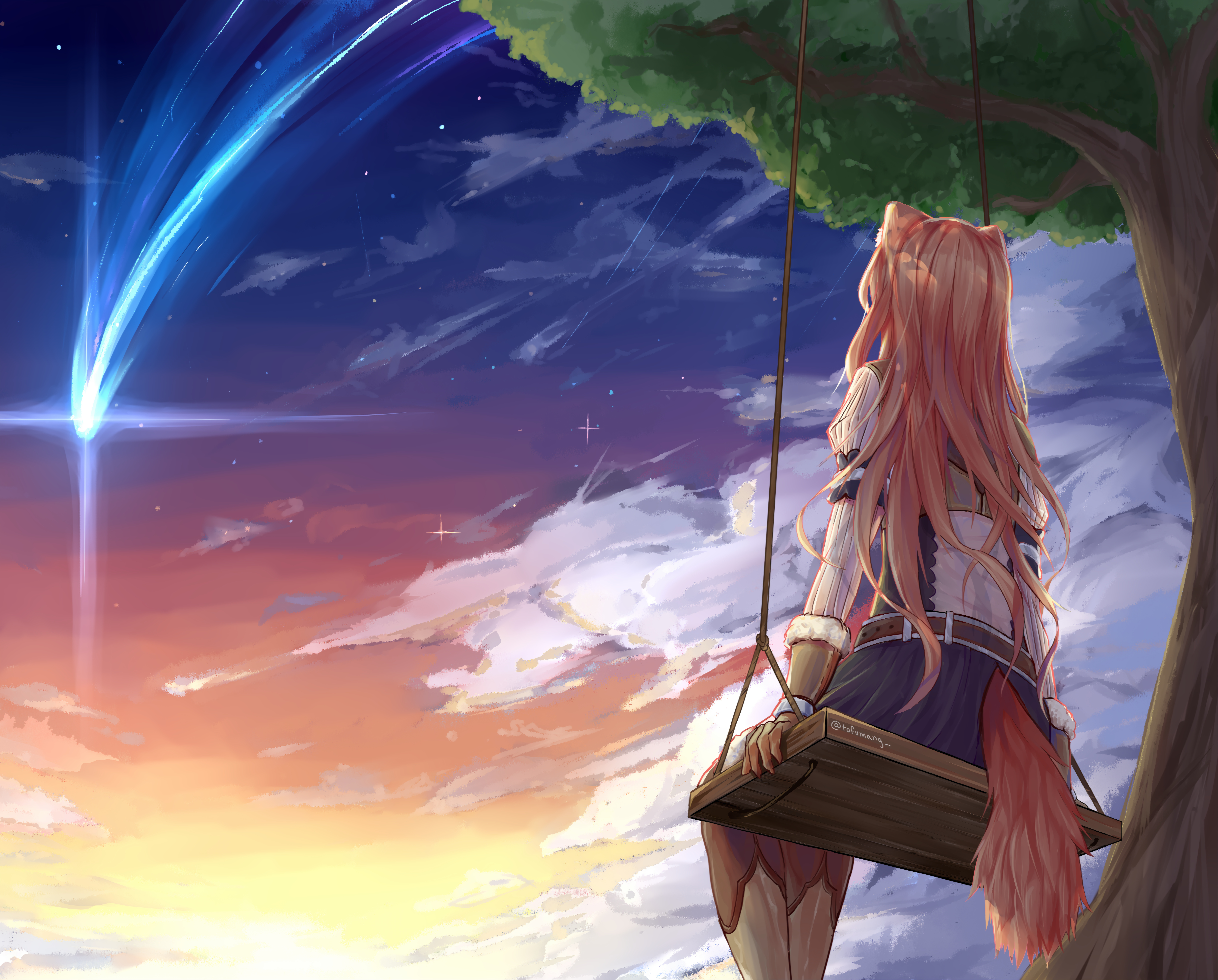 Free download wallpaper Anime, Sunset, Raphtalia (The Rising Of The Shield Hero), The Rising Of The Shield Hero on your PC desktop