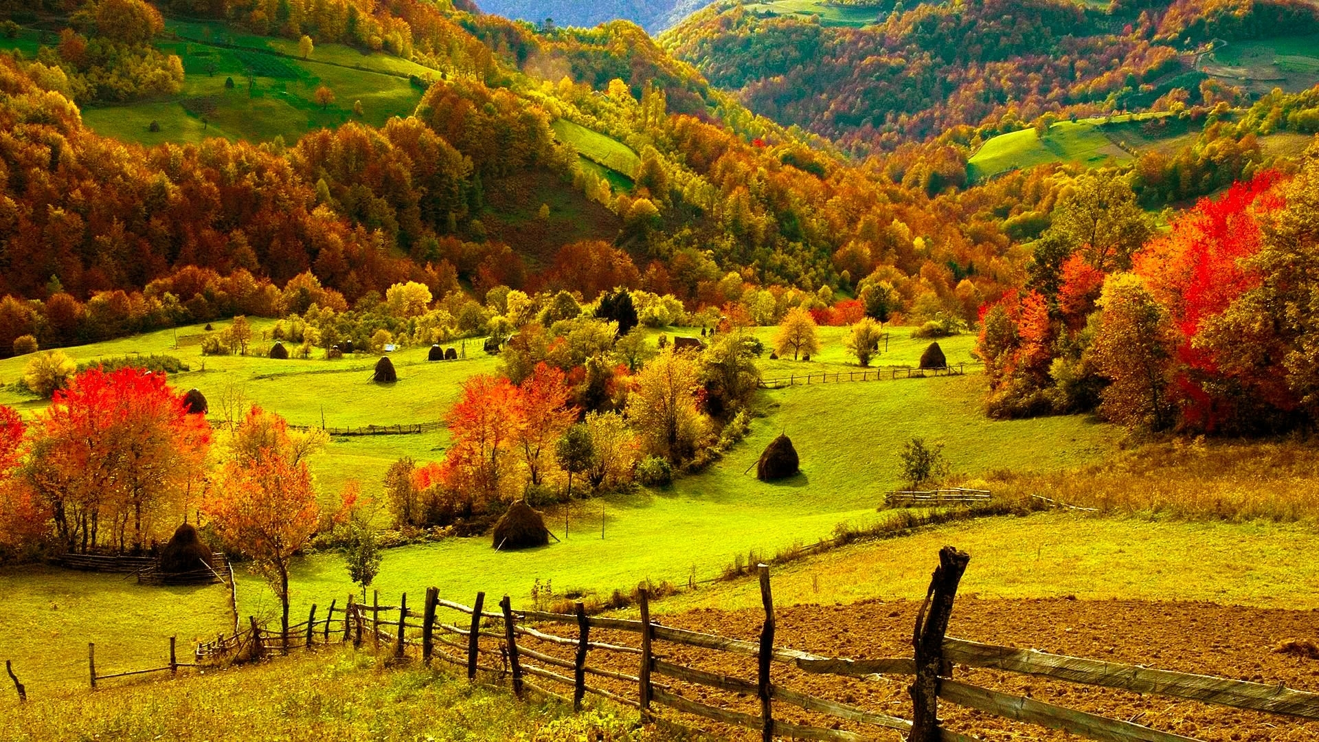 Free download wallpaper Landscape, Fall, Fence, Photography on your PC desktop