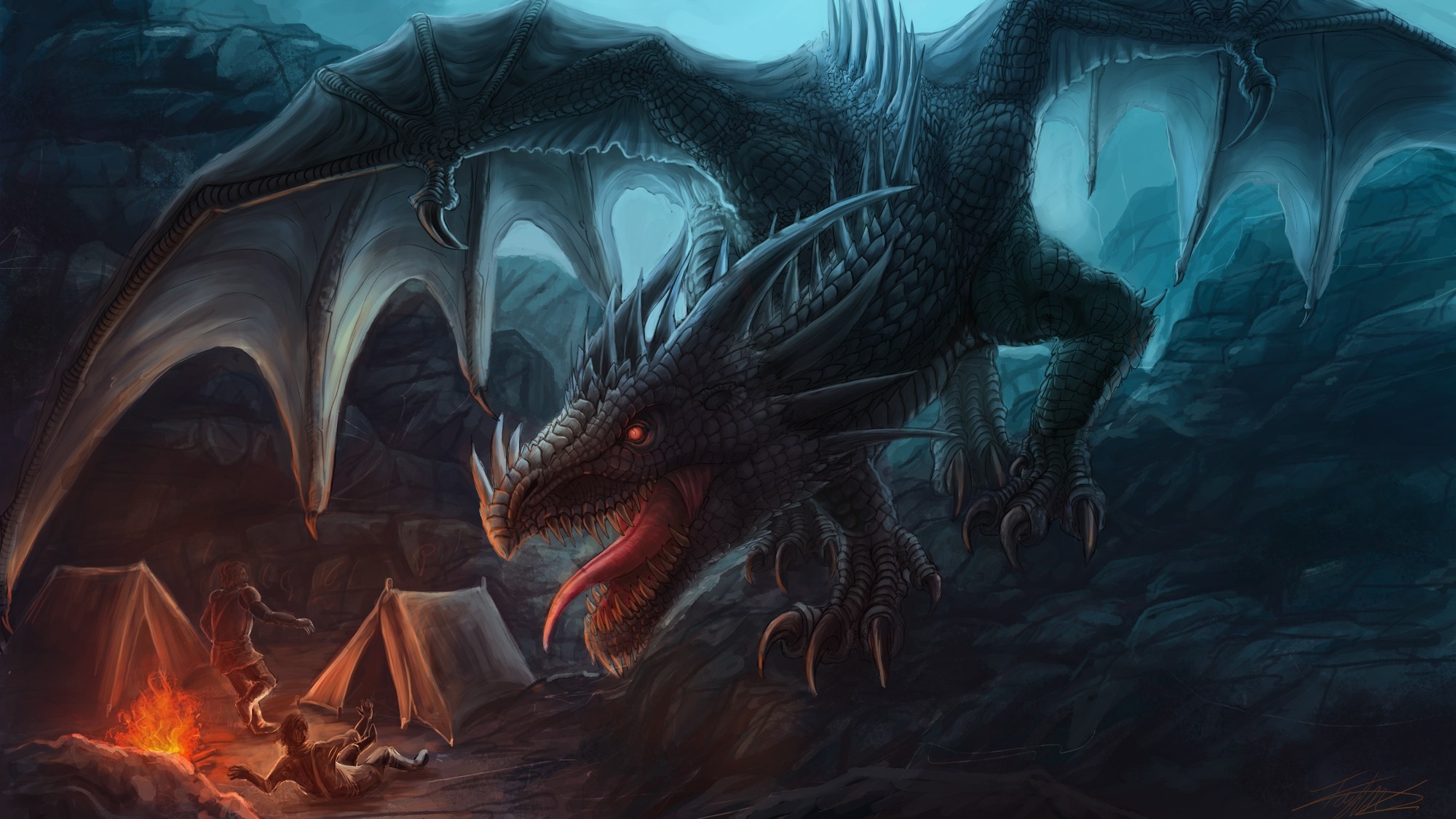 Free download wallpaper Fantasy, Dragon on your PC desktop