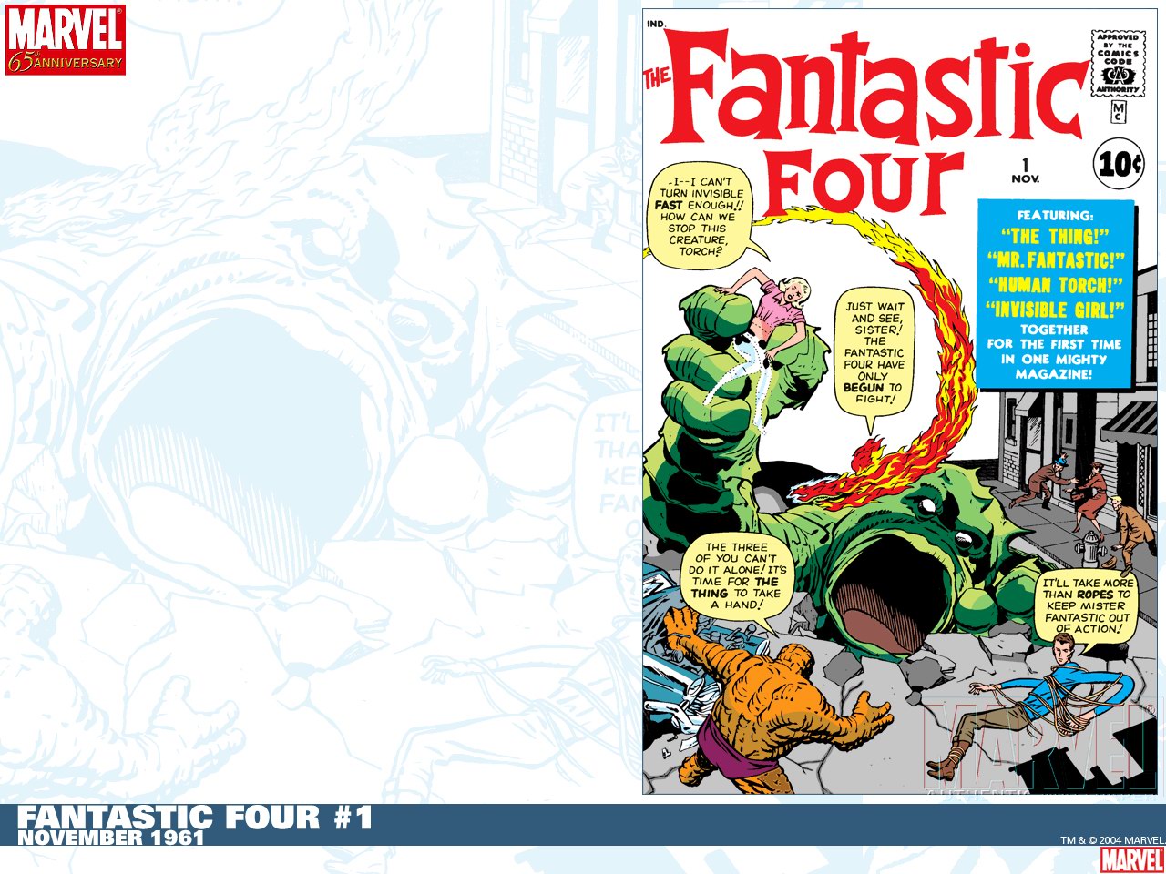 Handy-Wallpaper Comics, Unsichtbare Frau, Ding (Marvel Comics), Fantastic Four kostenlos herunterladen.