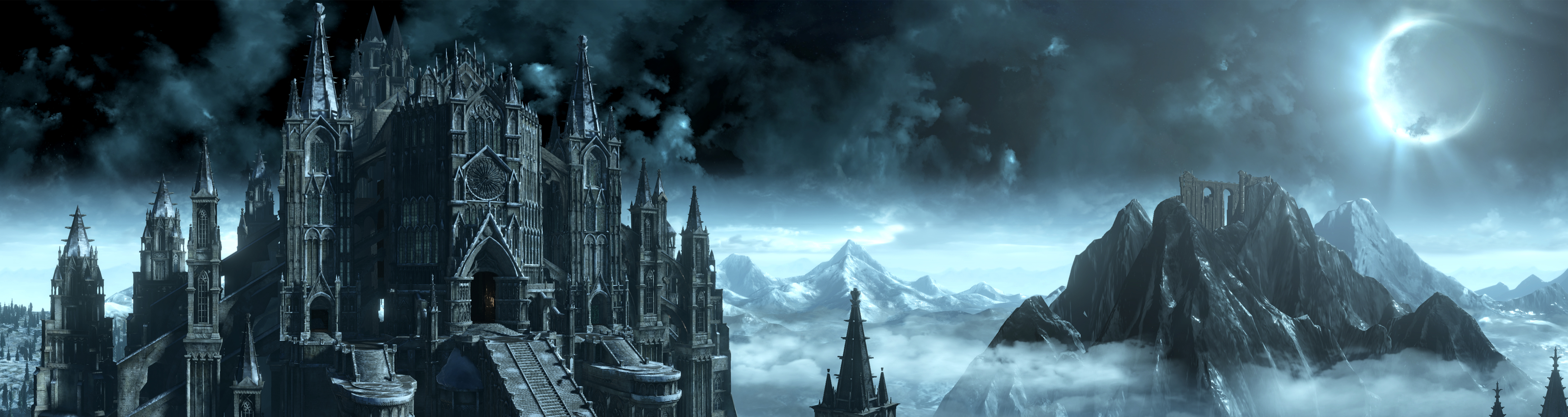 Laden Sie das Nacht, Himmel, Computerspiele, Schloss, Dark Souls, Dark Souls Iii-Bild kostenlos auf Ihren PC-Desktop herunter