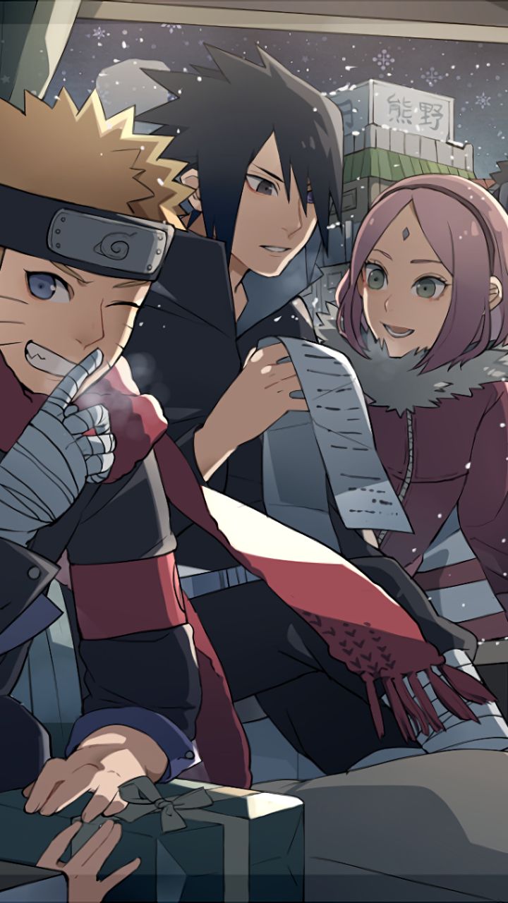 Baixar papel de parede para celular de Anime, Naruto, Sasuke Uchiha, Sakura Haruno, Naruto Uzumaki gratuito.