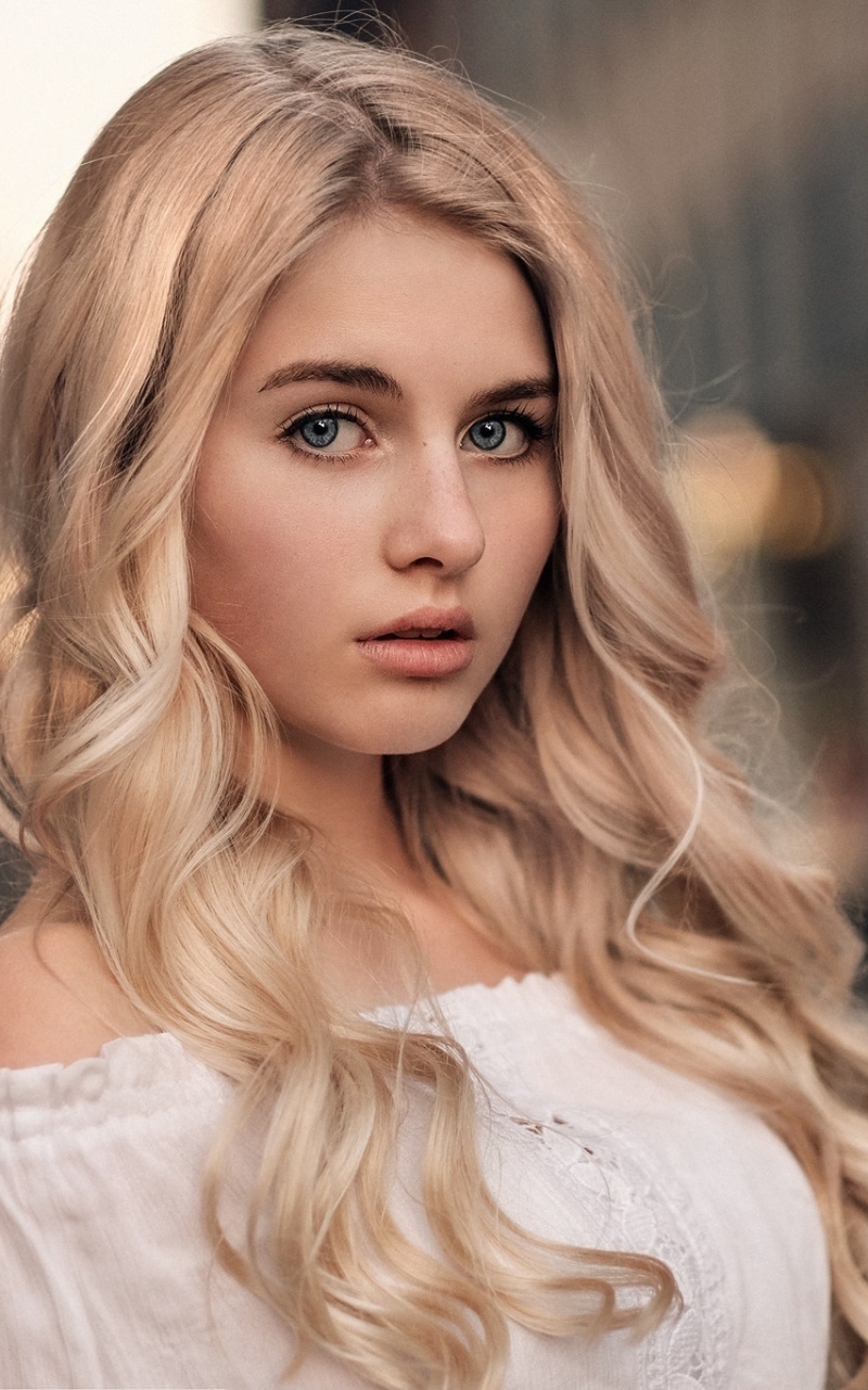 Handy-Wallpaper Blond, Modell, Frauen, Blaue Augen, Blondinen kostenlos herunterladen.