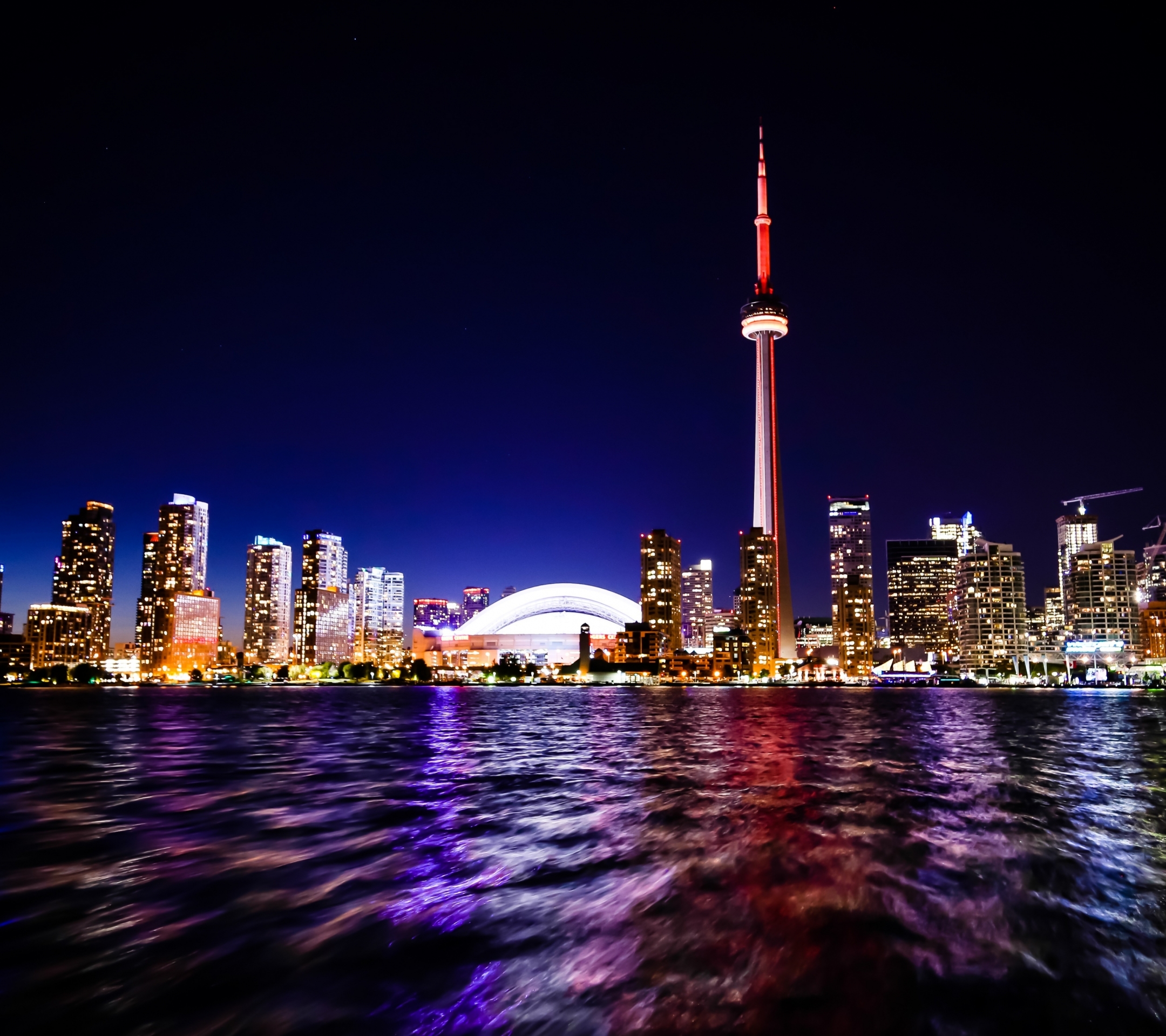 Скачати мобільні шпалери Міста, Ніч, Канада, Торонто, Онтаріо, Створено Людиною безкоштовно.