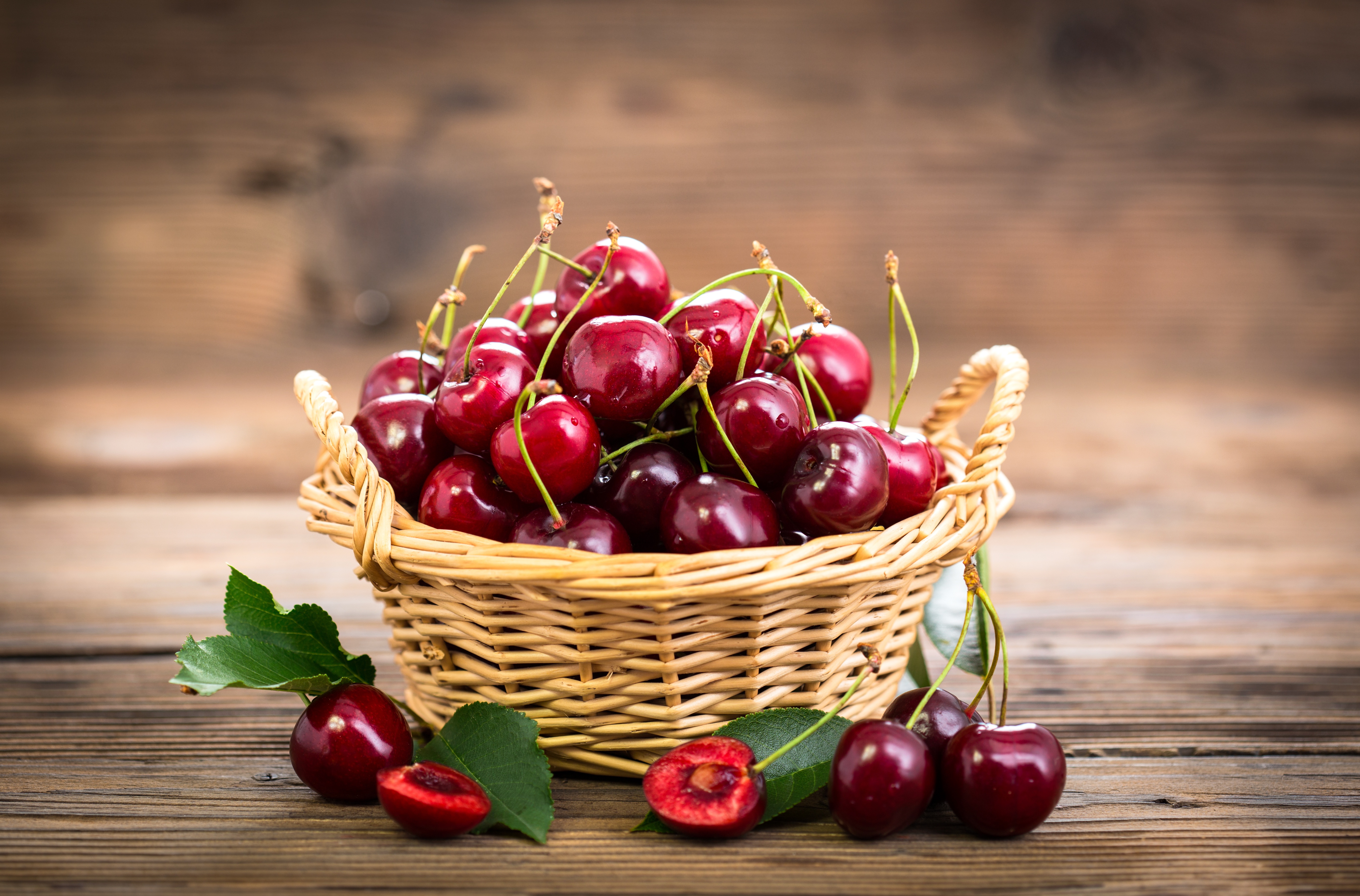 cherry, food, basket, fruit, still life, fruits Full HD
