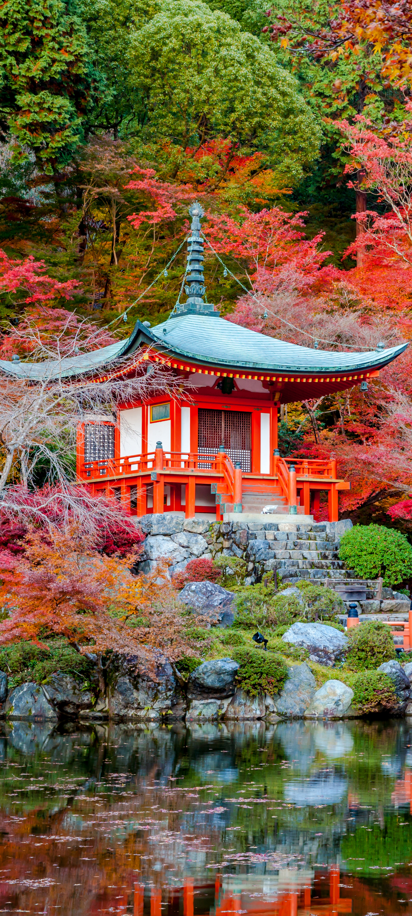 Download mobile wallpaper Temples, Shrine, Religious, Japanese Garden, Daigo Ji for free.
