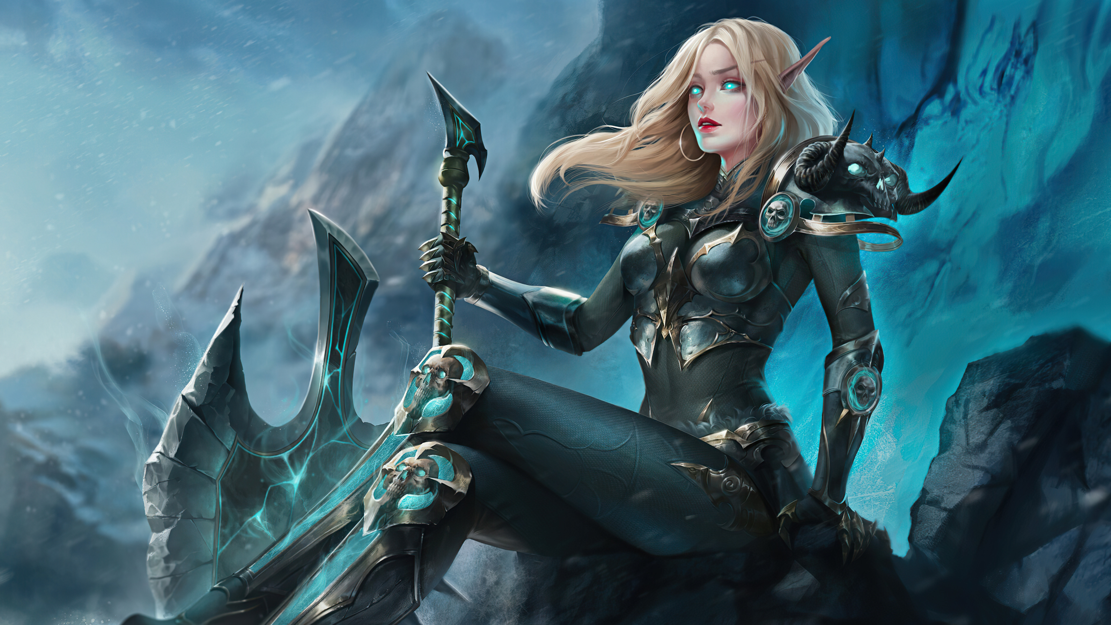 Free download wallpaper Fantasy, Blonde, Elf, Women Warrior, Woman Warrior on your PC desktop