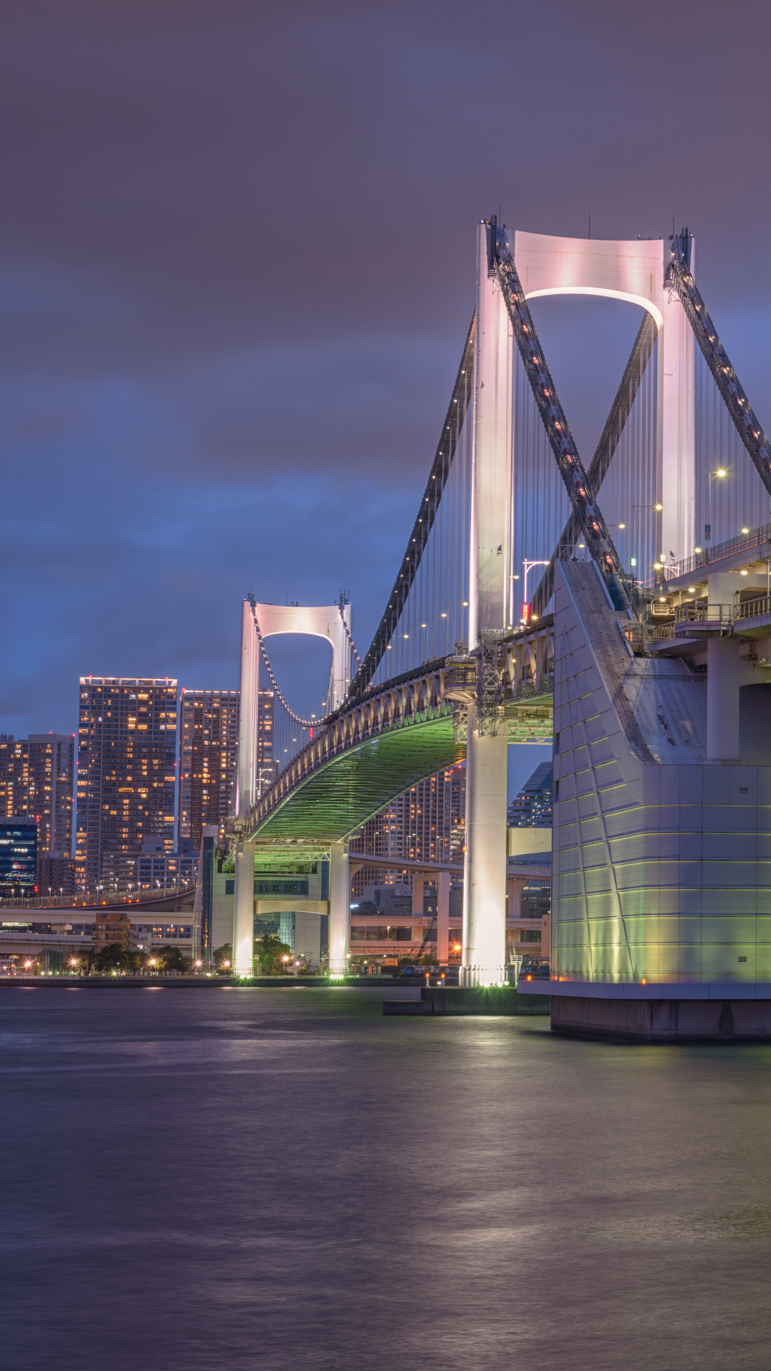 Скачать картинку Мосты, Мост, Япония, Токио, Радужный Мост, Сделано Человеком в телефон бесплатно.