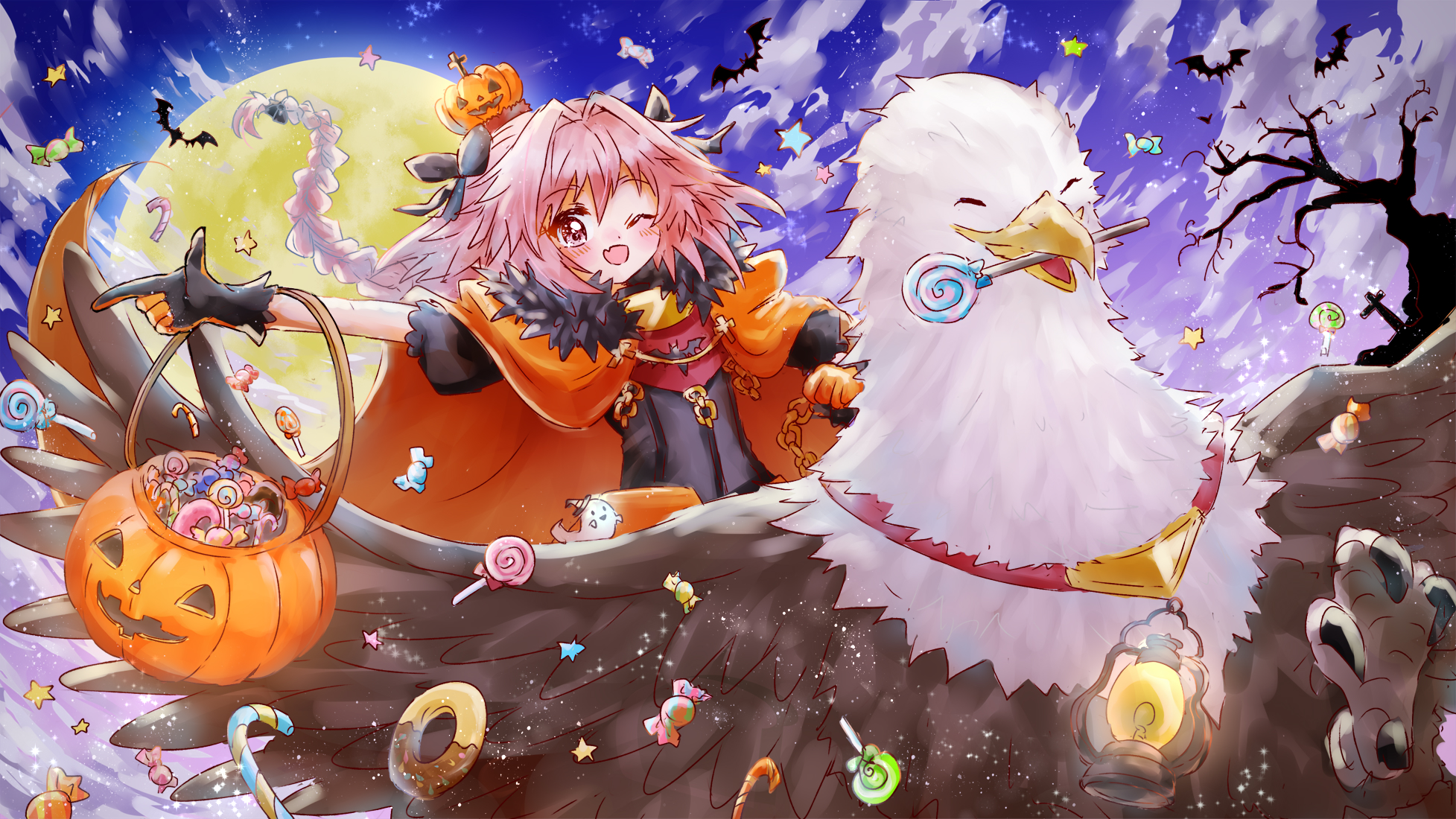 Free download wallpaper Anime, Halloween, Bald Eagle, Fate/apocrypha, Rider Of Black (Fate/apocrypha), Fate Series on your PC desktop