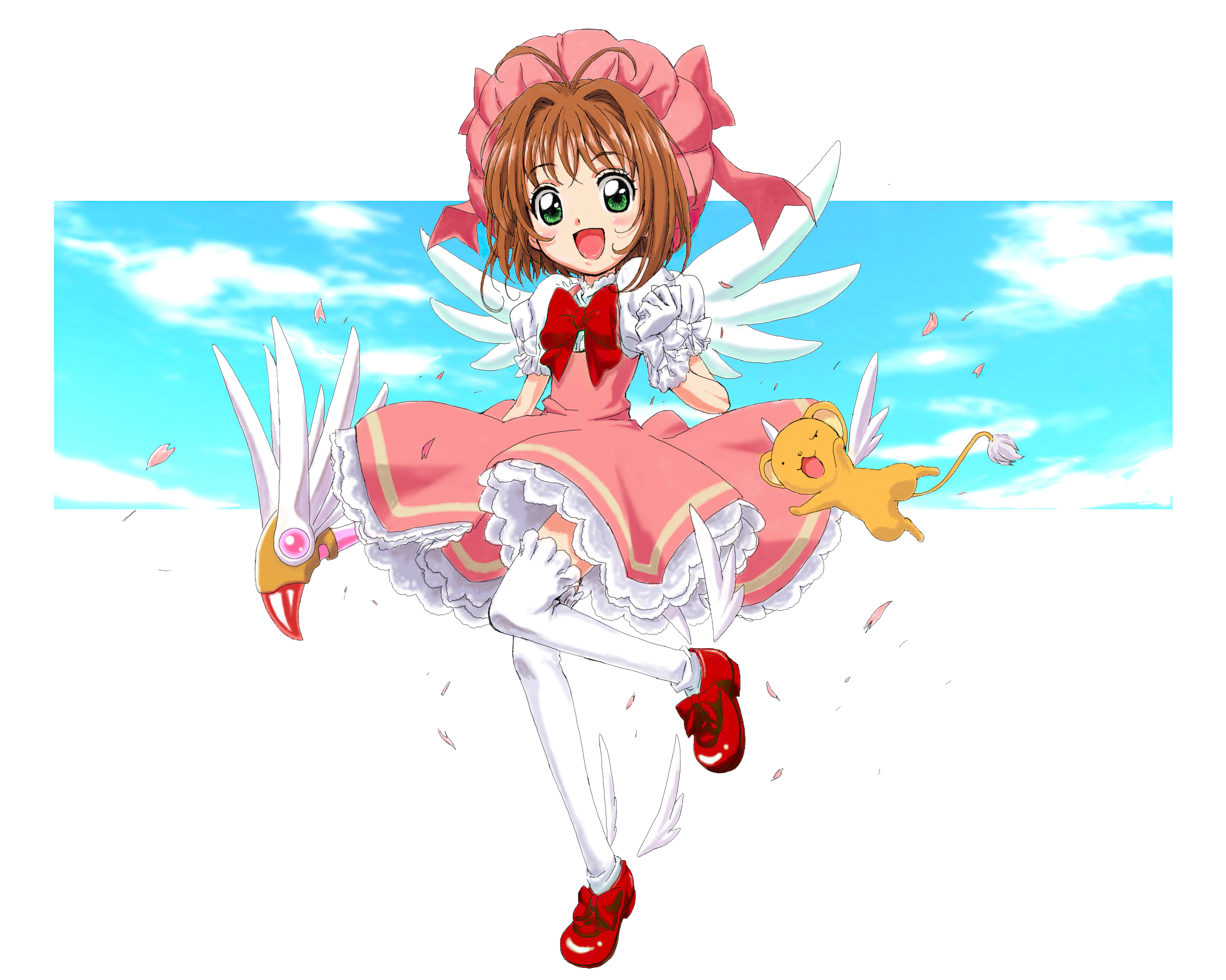 Laden Sie das Animes, Kadokyaputa Sakura, Sakura Kinomoto, Kerberos (Kartencaptor Sakura)-Bild kostenlos auf Ihren PC-Desktop herunter