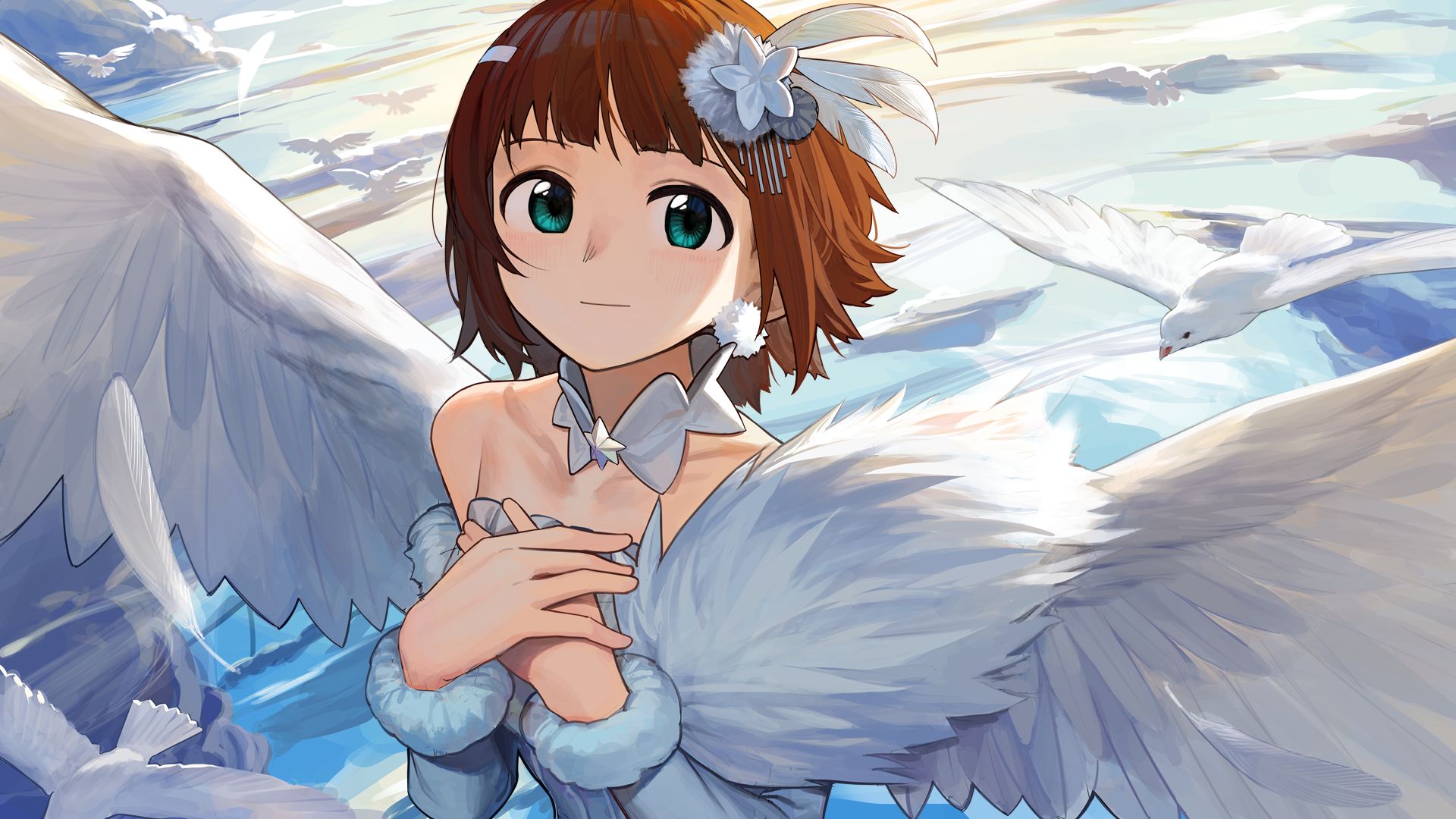 Descarga gratis la imagen Ángel, Animado, The Idolm@ster, Haruka Amami en el escritorio de tu PC