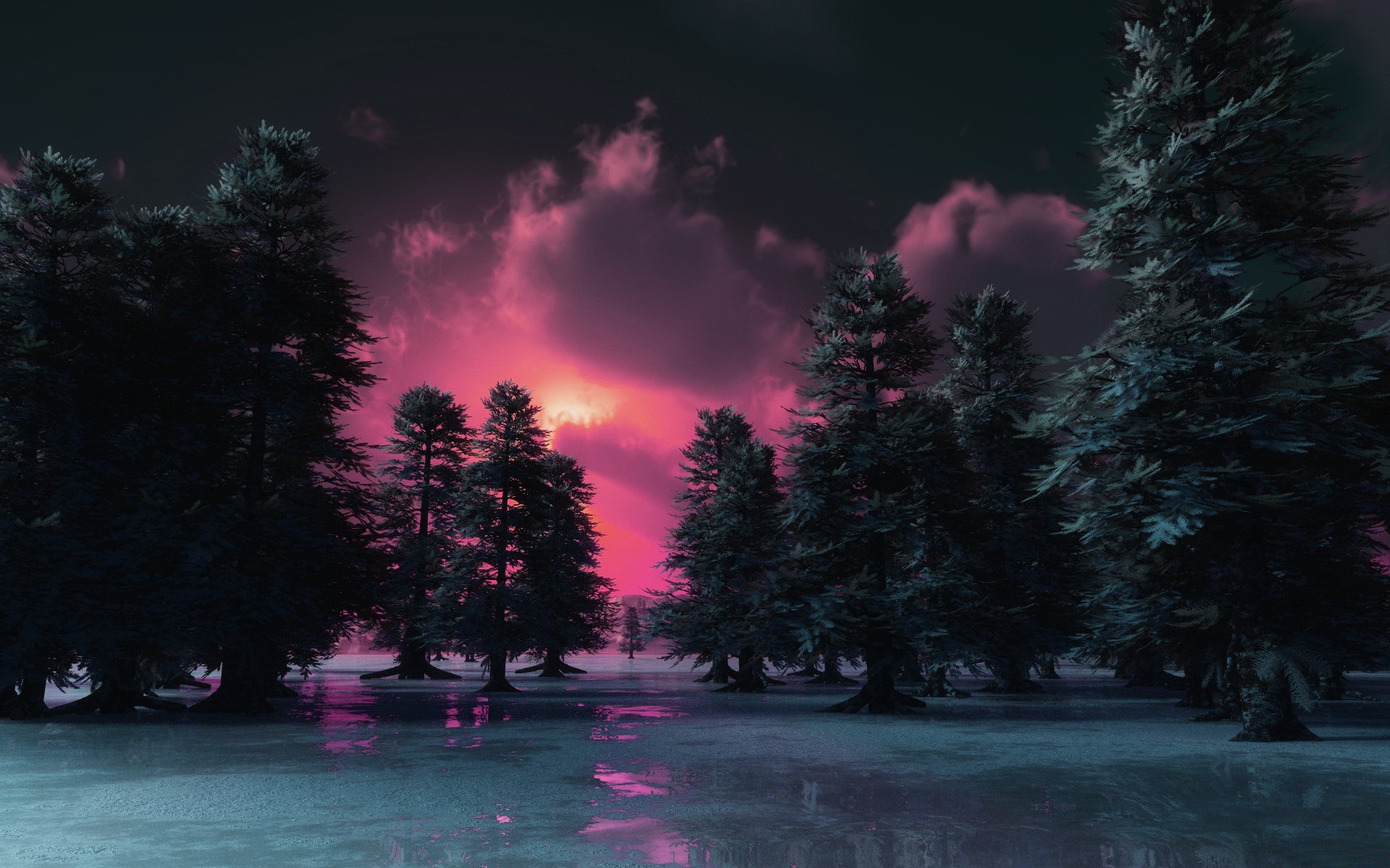 Laden Sie das Wald, Baum, Wolke, Sonnenuntergang, Erde/natur-Bild kostenlos auf Ihren PC-Desktop herunter