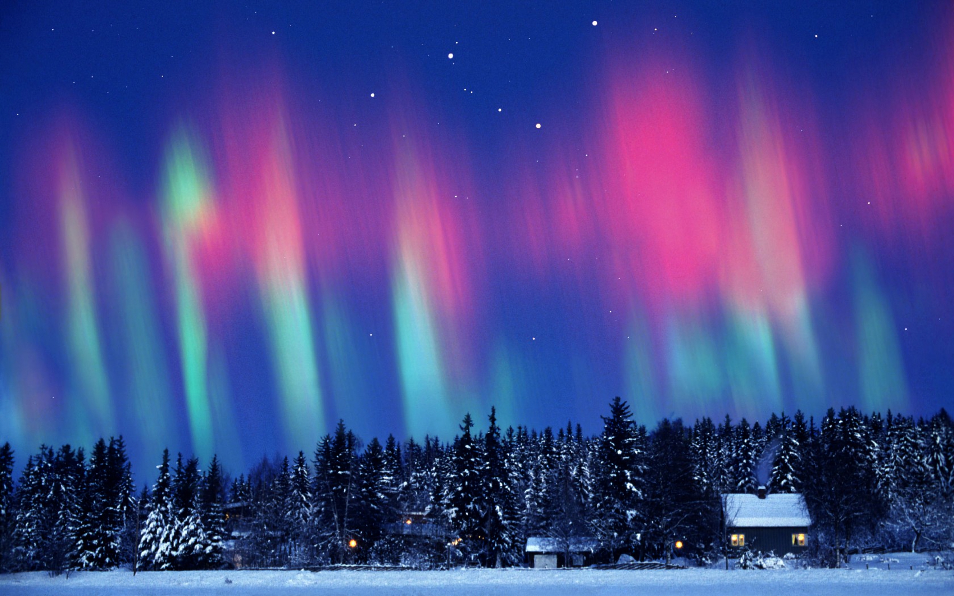 PCデスクトップに冬, 雪, 光, 地球, オーロラ, ノルウェー, 夜, 空画像を無料でダウンロード