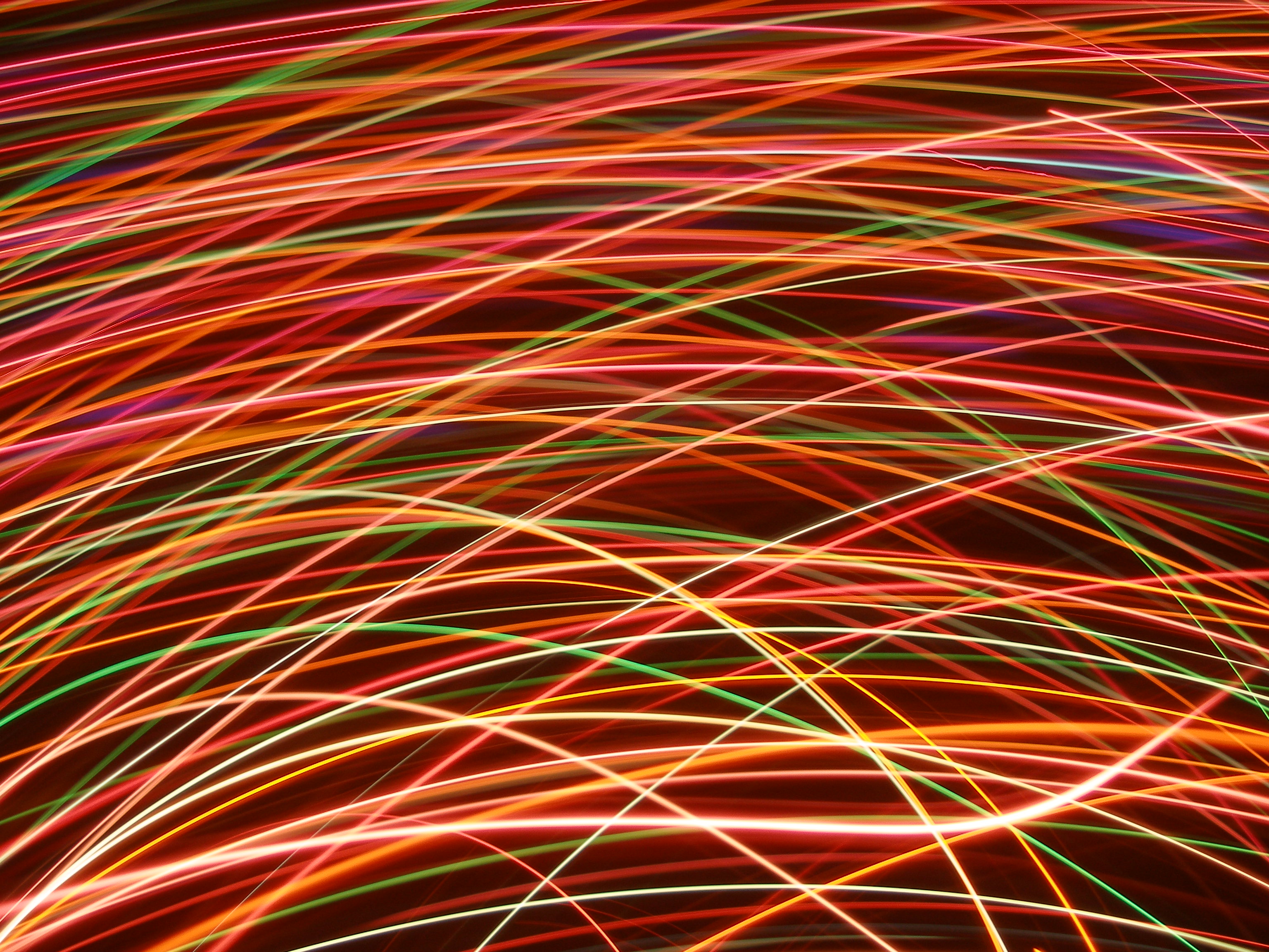 Download mobile wallpaper Motley, Streaks, Multicolored, Glow, Stripes, Lines, Abstract, Neon for free.