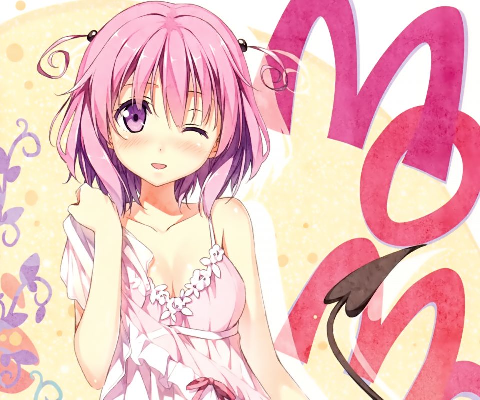 Download mobile wallpaper Anime, Pink Hair, Blush, Short Hair, Purple Eyes, To Love Ru, Momo Velia Deviluke for free.