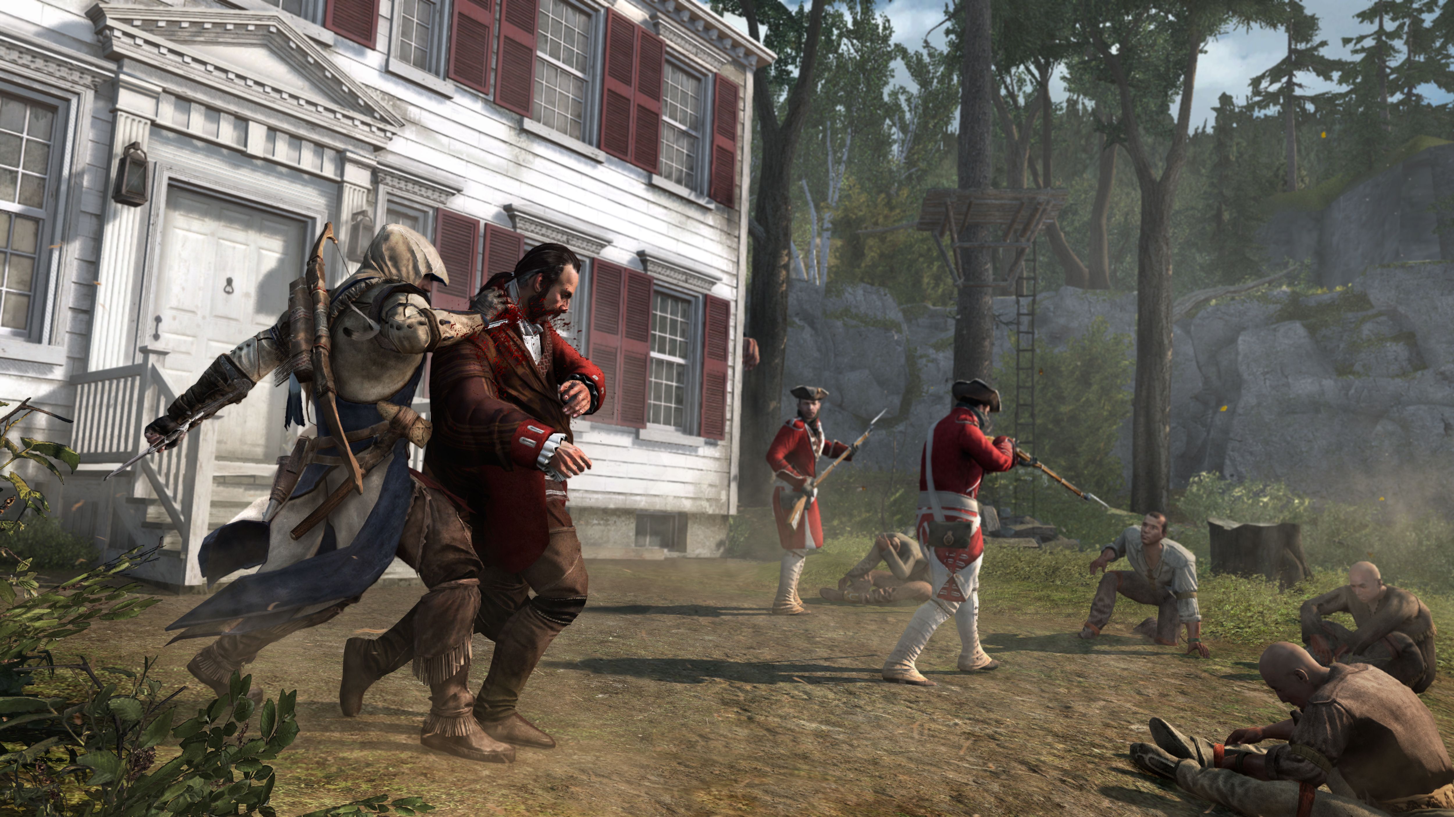 Handy-Wallpaper Tod, Assassin's Creed Iii, Assassin's Creed, Fantasie, Blut, Computerspiele kostenlos herunterladen.