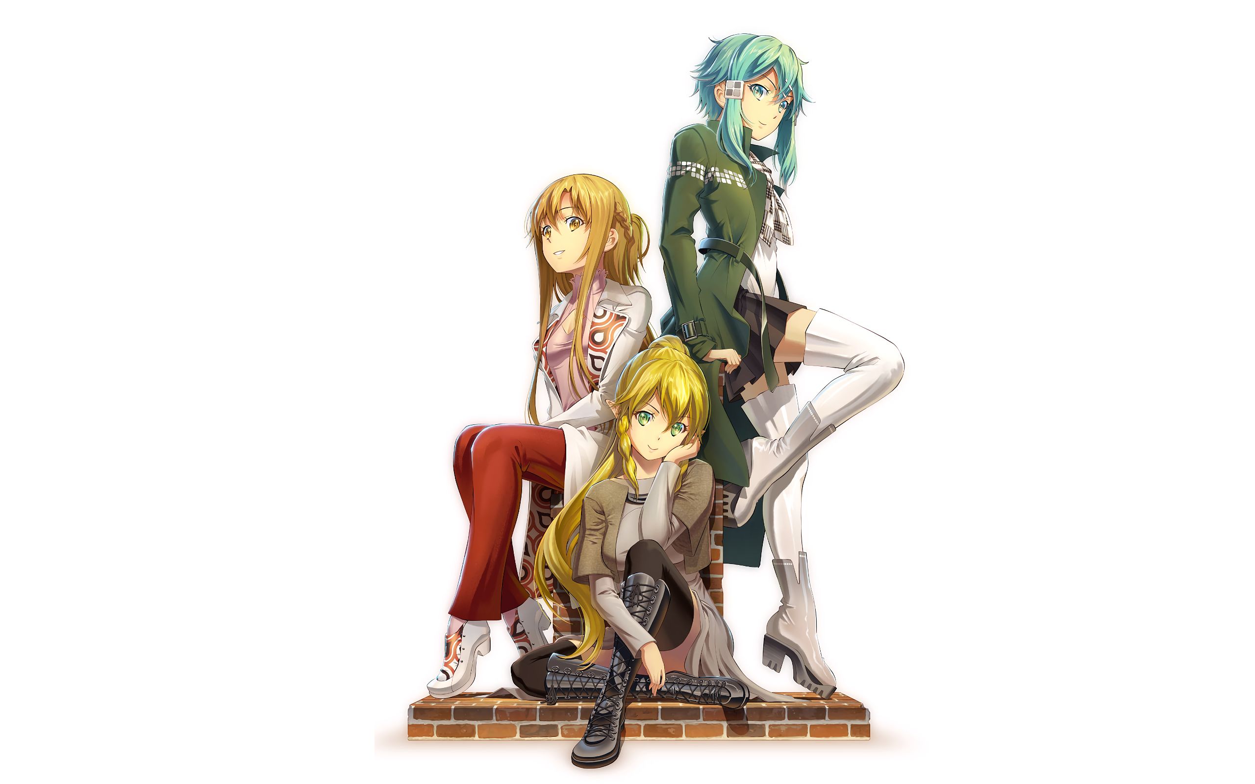 Baixar papel de parede para celular de Anime, Sword Art Online, Asuna Yuuki, Sword Art Online Ii, Sinon (Sword Art Online), Suguha Kirigaya, Leafa (Sword Art Online), Shino Asada gratuito.