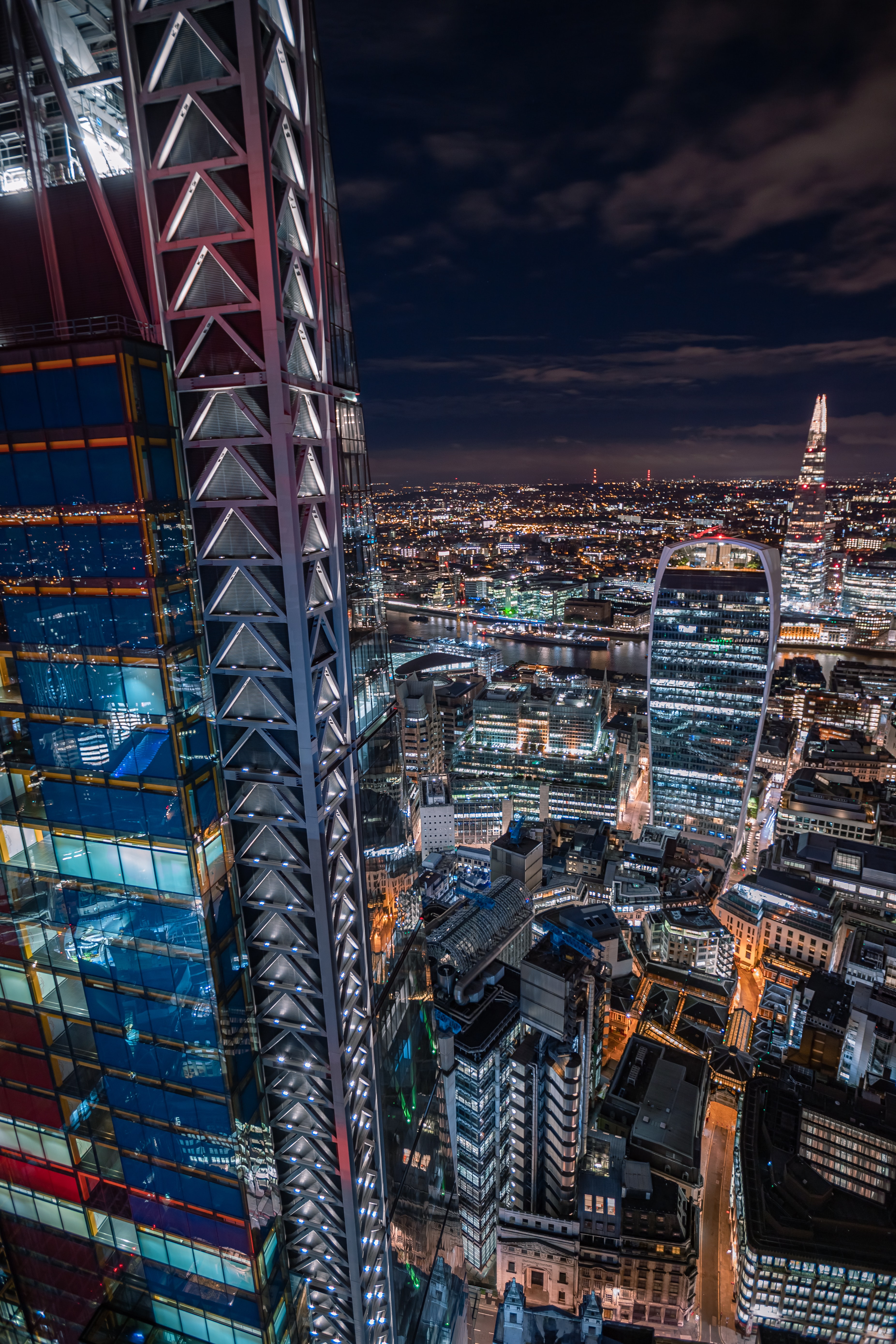 Free download wallpaper Cities, Architecture, Building, Night City, Skyscrapers, London on your PC desktop