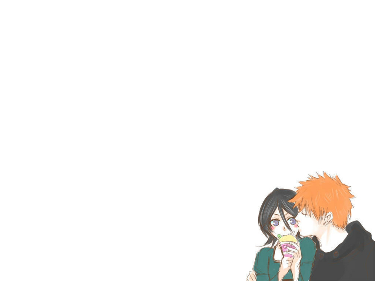 Free download wallpaper Anime, Bleach, Rukia Kuchiki, Ichigo Kurosaki on your PC desktop