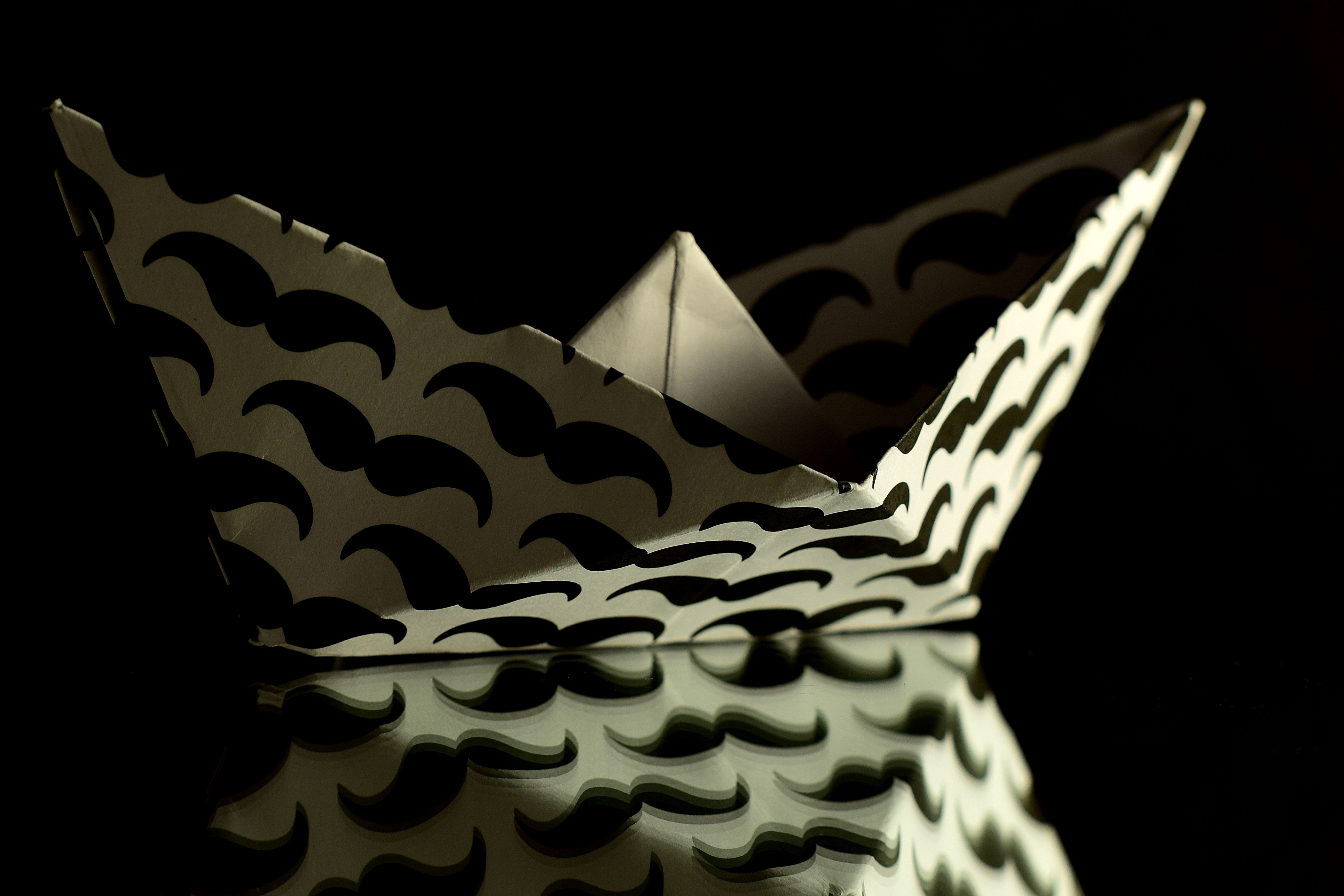 Download mobile wallpaper Origami, Paper Boat, Man Made for free.