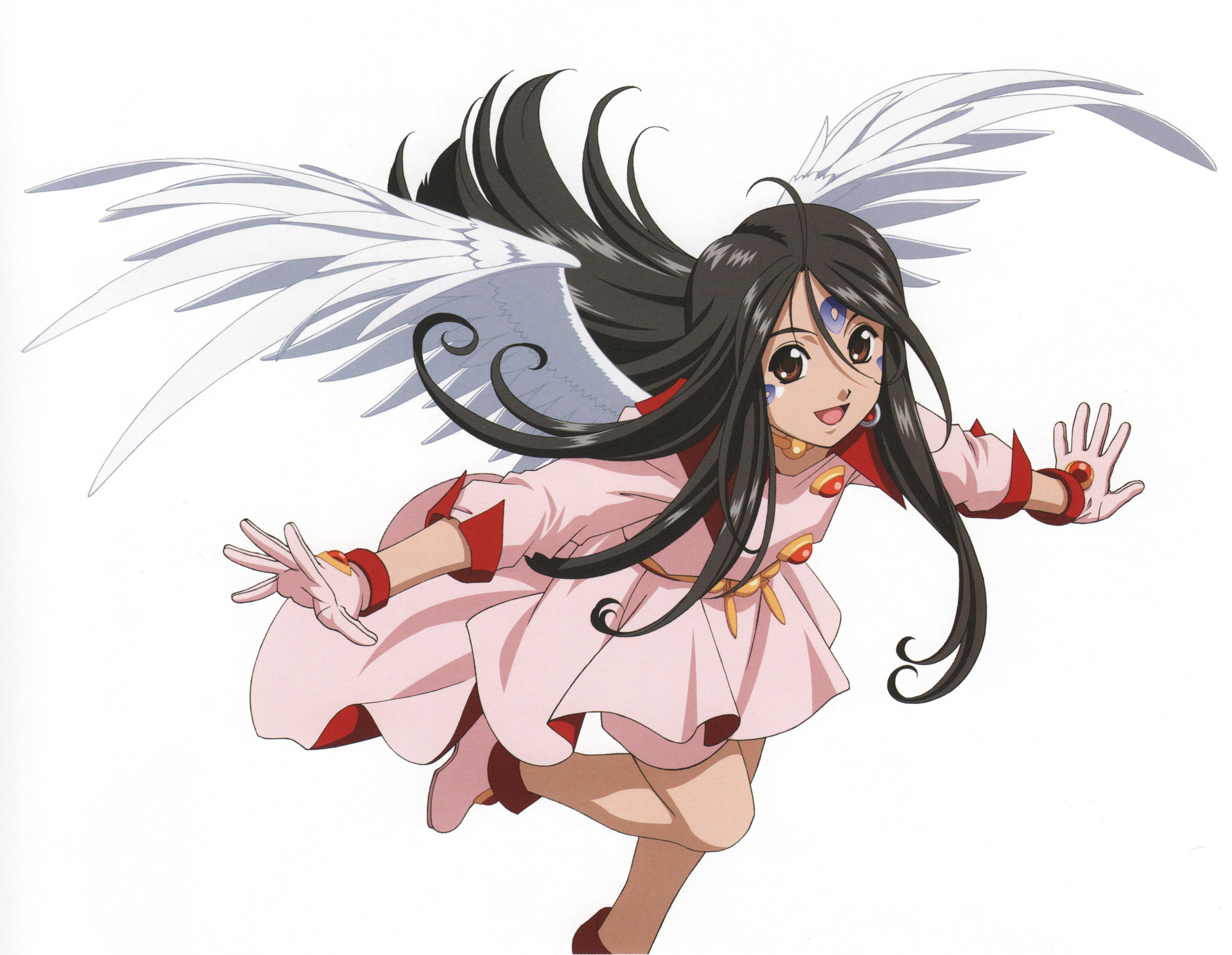 anime, ah! my goddess, goddess, skuld (ah! my goddess), wings