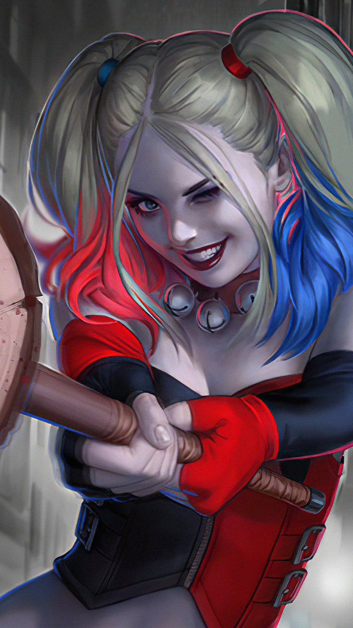 Handy-Wallpaper Blond, Blondinen, Comics, Harley Quinn, Dc Comics, Twintails kostenlos herunterladen.