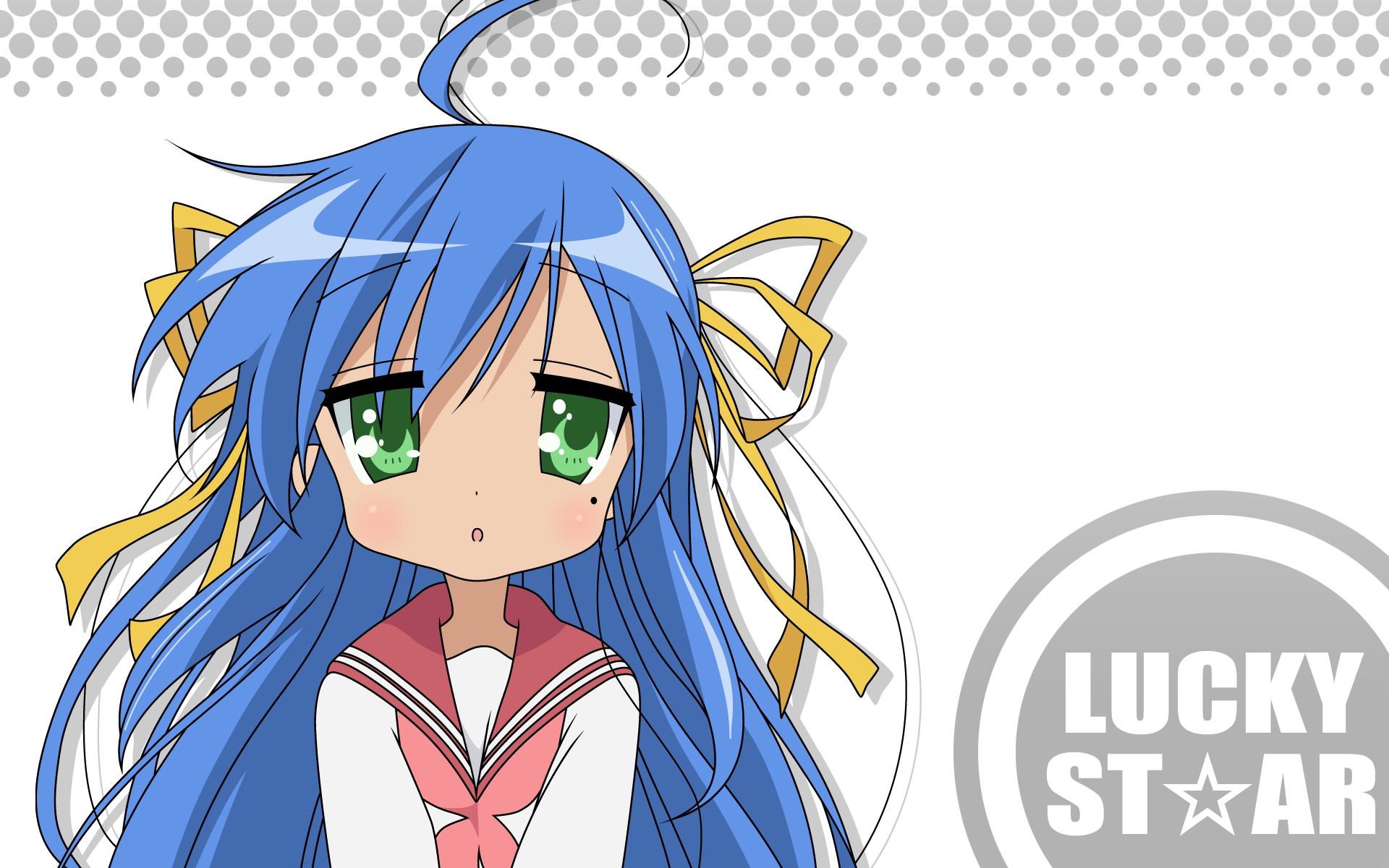 177726 Hintergrundbild herunterladen animes, raki suta: lucky star, blaue haare, grüne augen, konata izumi - Bildschirmschoner und Bilder kostenlos
