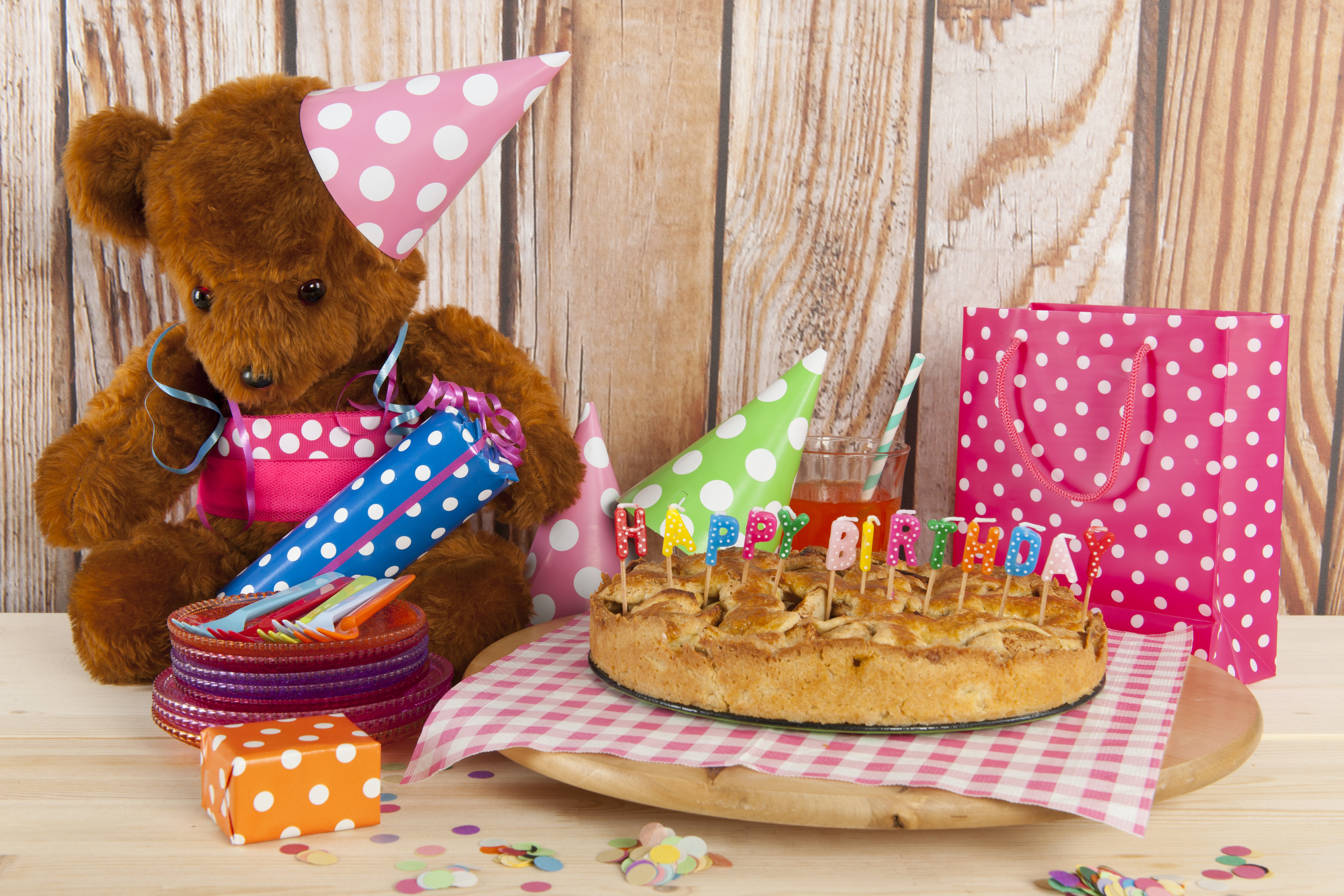 Download mobile wallpaper Teddy Bear, Holiday, Candle, Birthday, Party, Stuffed Animal for free.