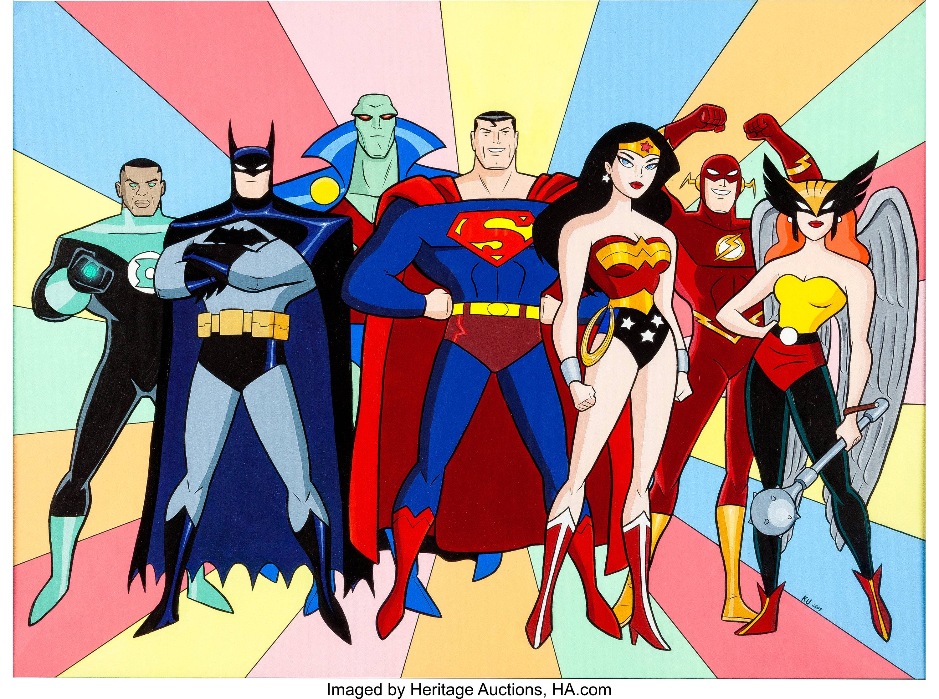 Скачати мобільні шпалери Бетмен, Супермен, Зелений Ліхтар, Спалах, Телешоу, Чудова Жінка, Hawkgirl (Dc Comics), Марсіанський Мисливець На Людей, Ліга Справедливості, Воллі Вест, J'onn J'onzz, Джон Стюарт («Зелений Ліхтар»), Шаєра Хол безкоштовно.