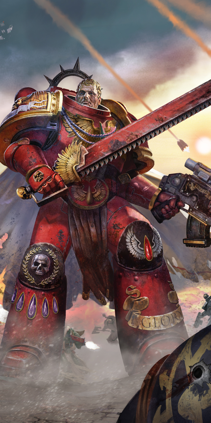 Download mobile wallpaper Weapon, Warhammer, Warrior, Armor, Warhammer 40K, Video Game, Space Marine for free.