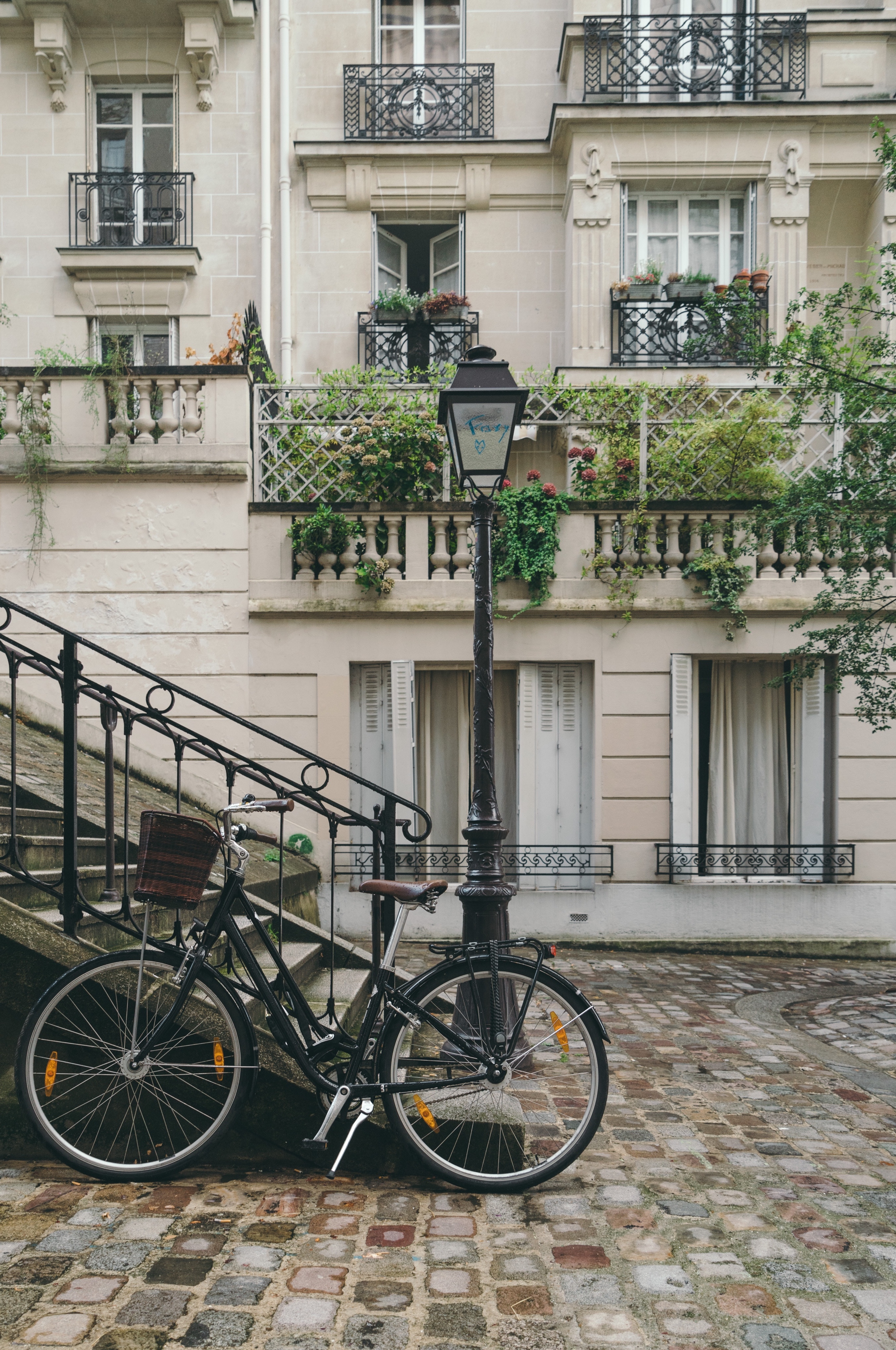 street, bicycle, facade, miscellanea, city, miscellaneous HD wallpaper