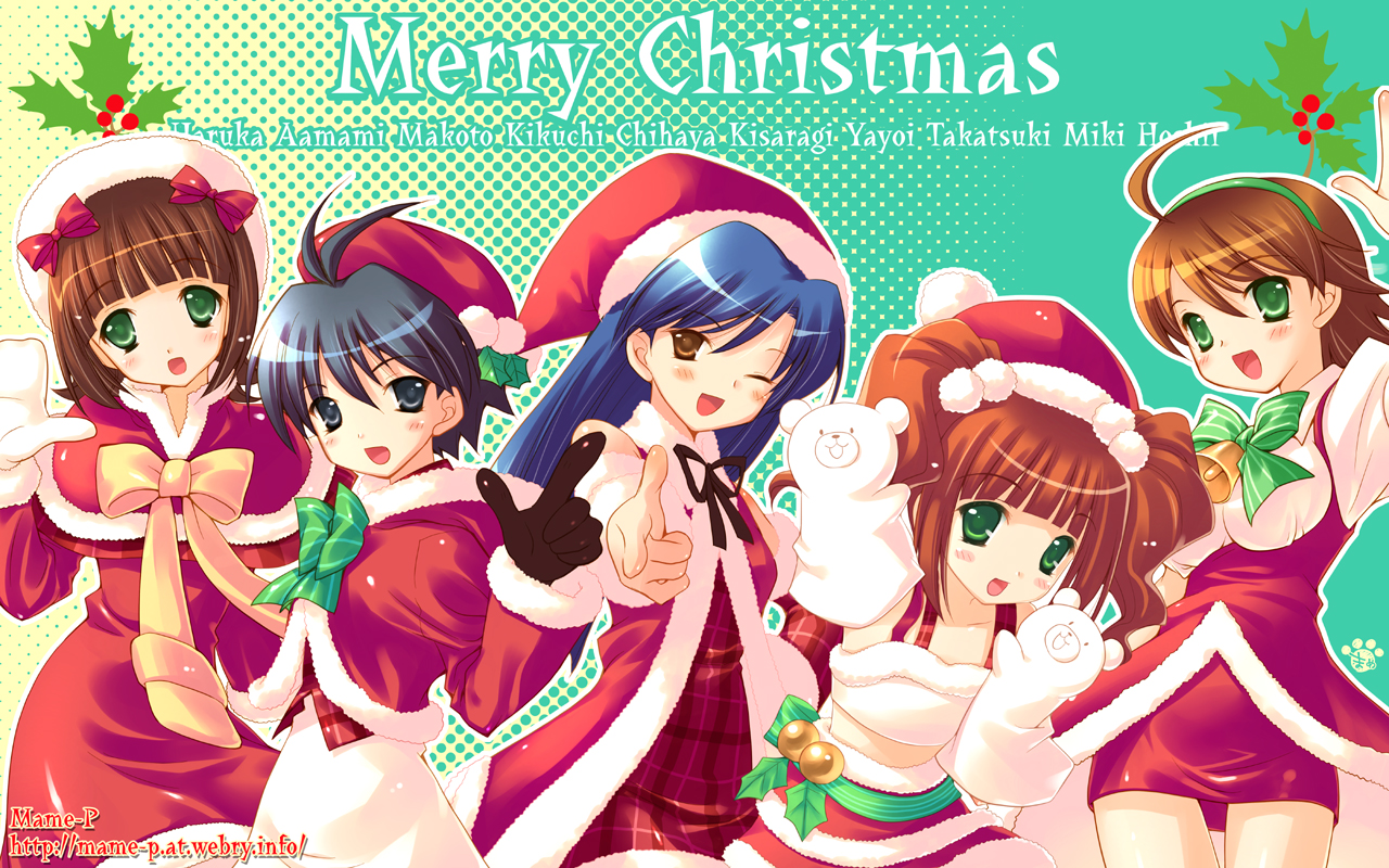 Free download wallpaper Anime, Chihaya Kisaragi, Yayoi Takatsuki, The Idolm@ster, Haruka Amami, Makoto Kikuchi, Miki Hoshii on your PC desktop