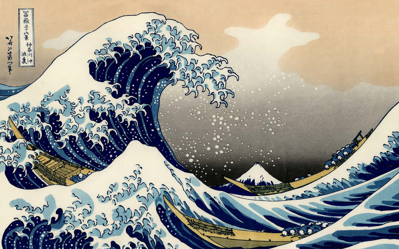 1519520 descargar fondo de pantalla la gran ola de kanagawa, artístico: protectores de pantalla e imágenes gratis